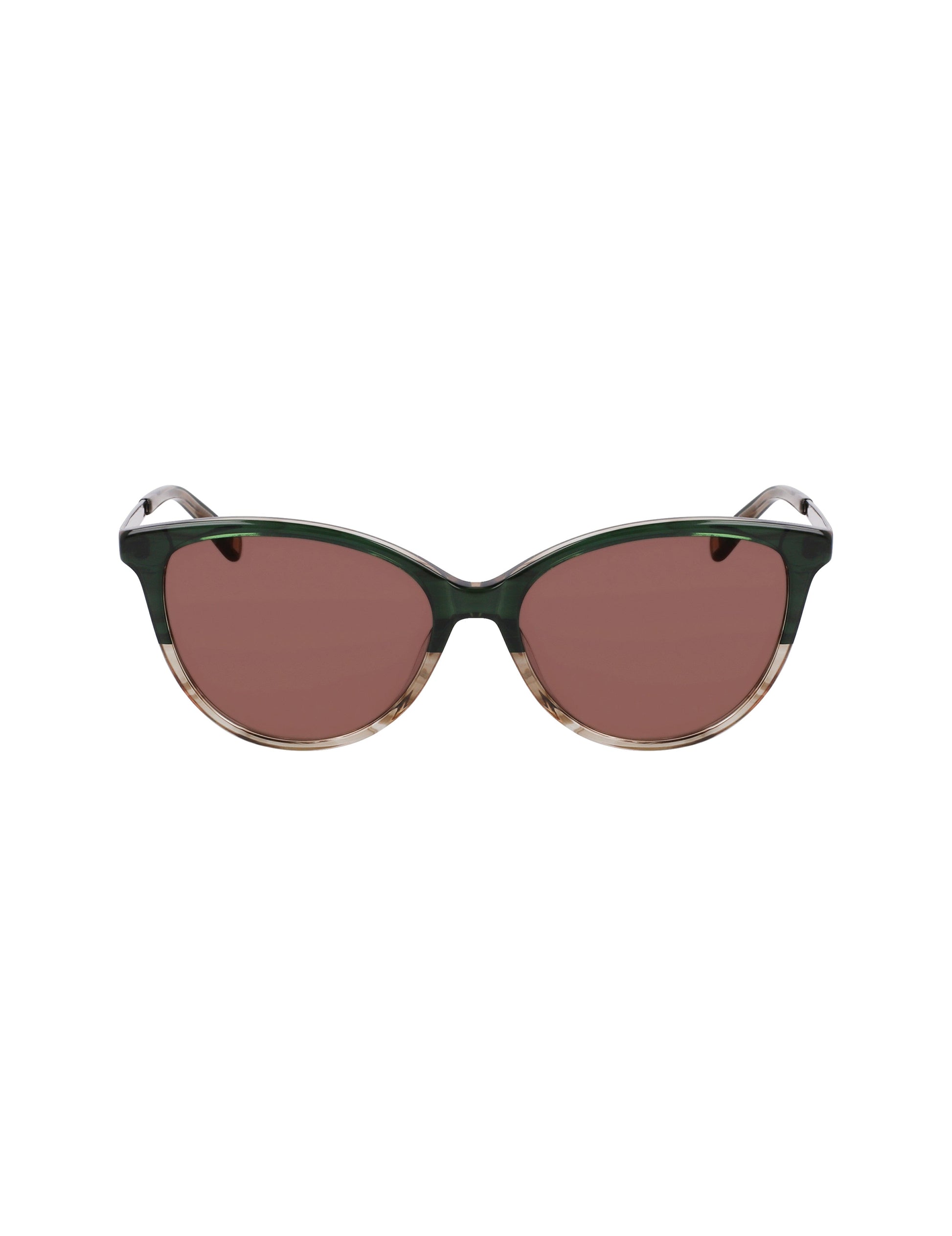Anne Klein Anne Klein Olive Gradient Uplifting Rectangle Sunglasses