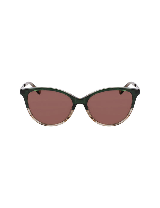 Anne Klein Anne Klein Olive Gradient Uplifting Rectangle Sunglasses