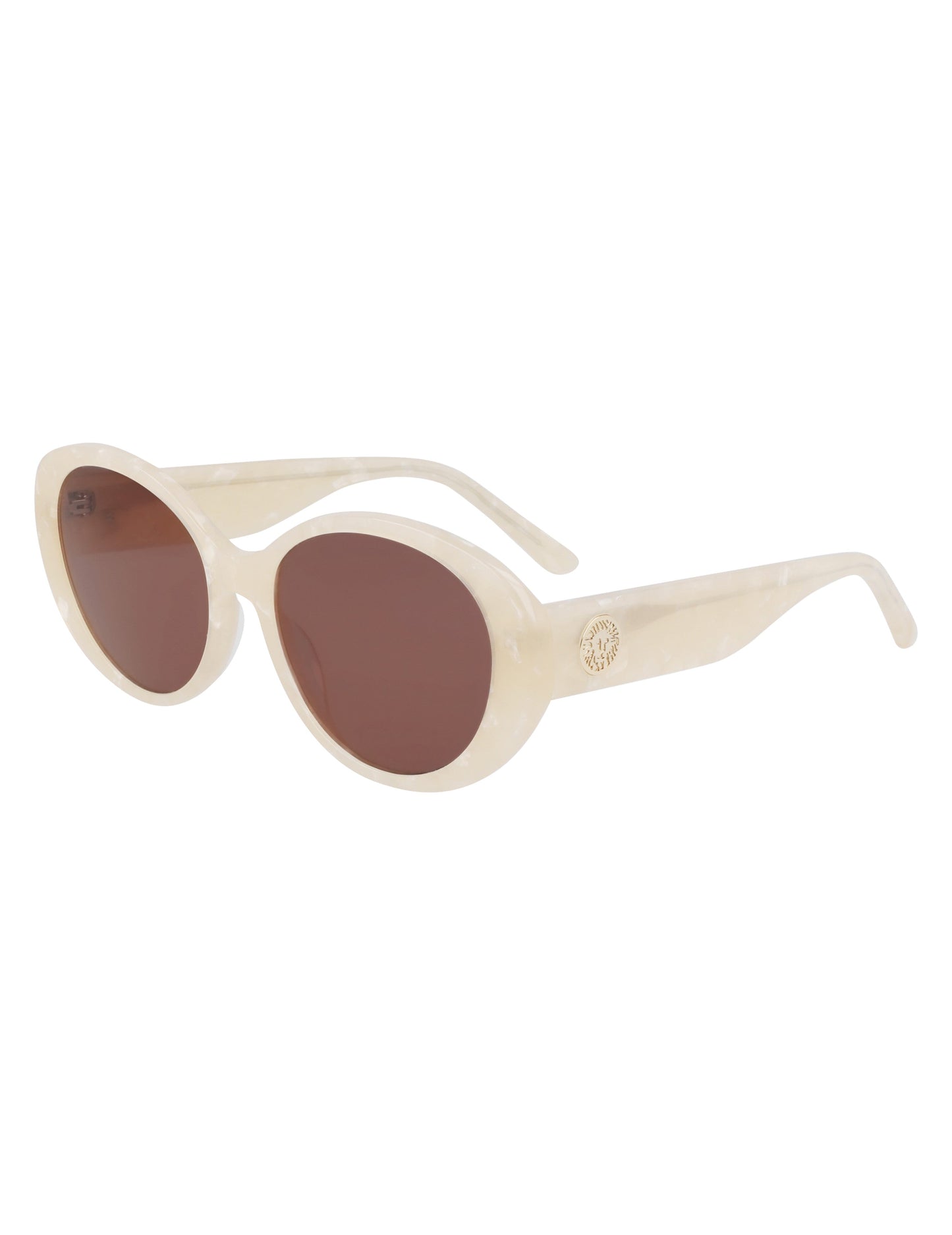 Anne Klein Anne Klein Ivory Pearl Glamorous Oval Sunglasses