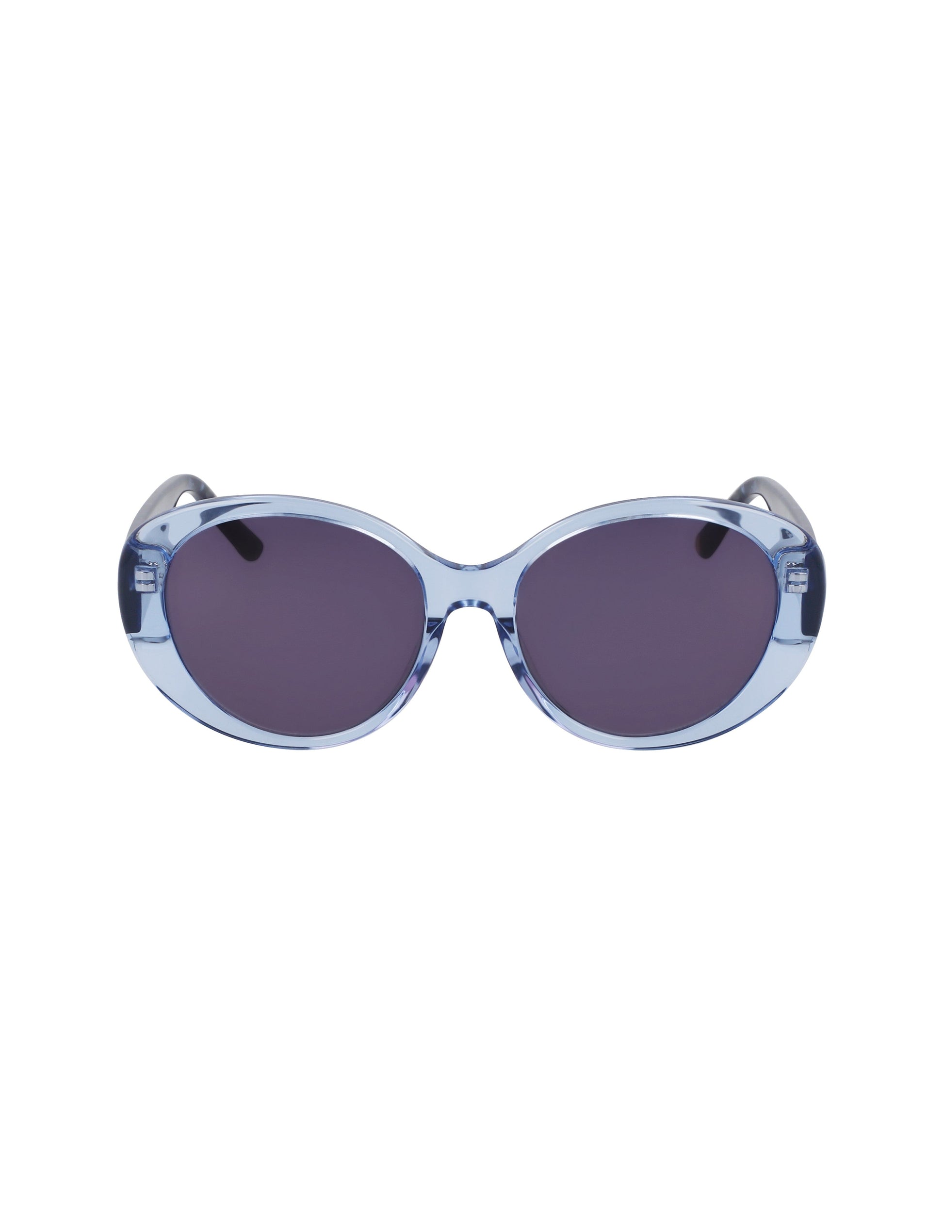 Anne Klein Anne Klein Blue Crystal Glamorous Oval Sunglasses