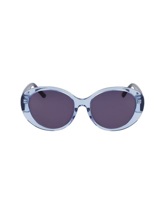 Anne Klein Anne Klein Blue Crystal Glamorous Oval Sunglasses