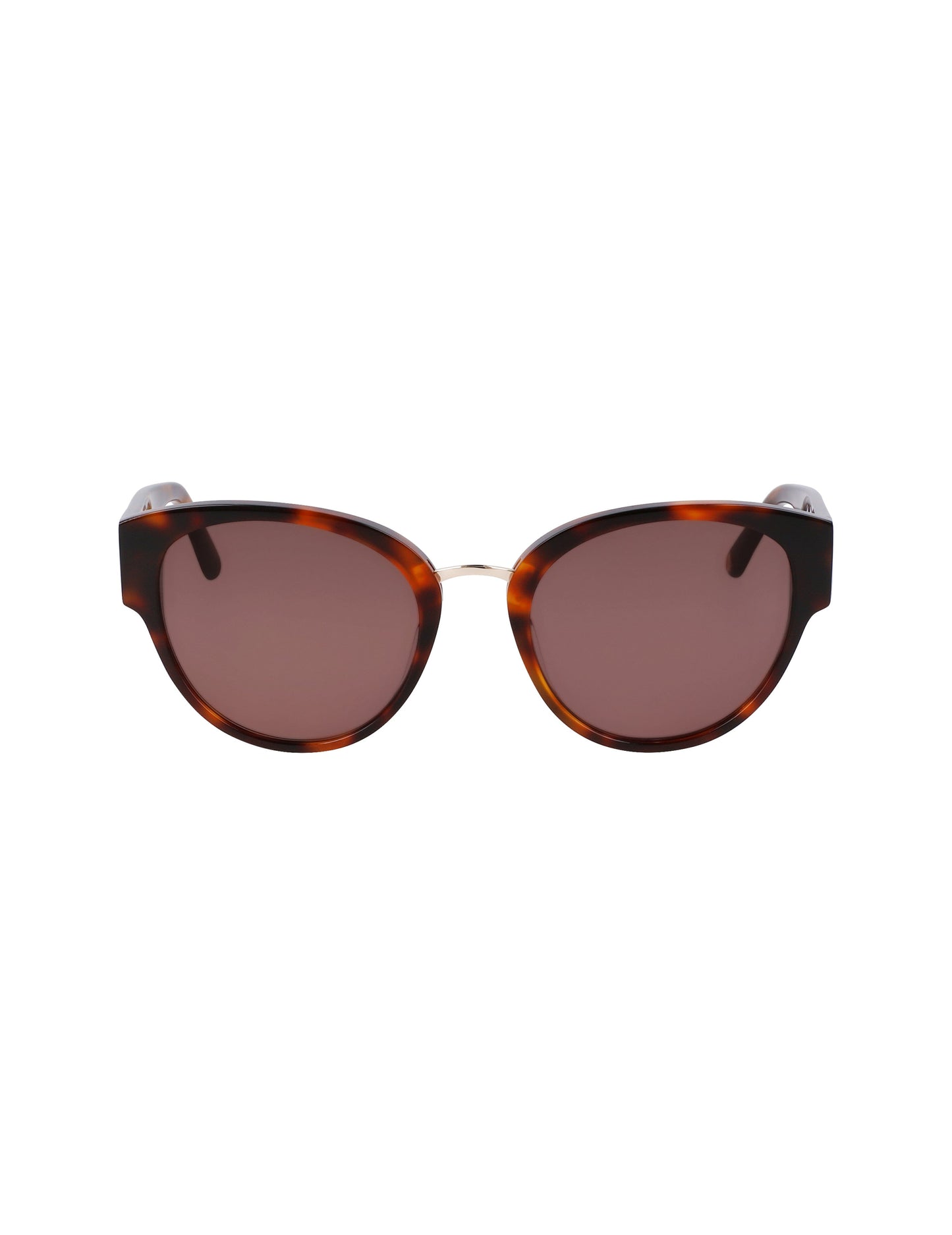 Anne Klein Anne Klein Tortoise Chic Rounded Cat-Eye Sunglasses