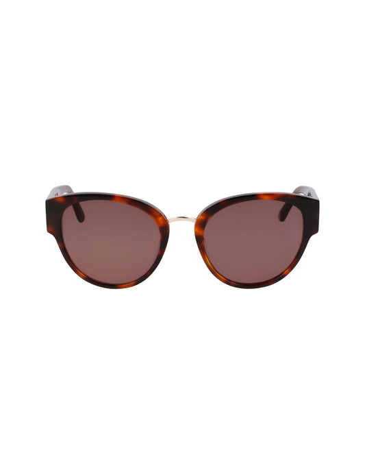 Anne Klein Anne Klein Tortoise Chic Rounded Cat-Eye Sunglasses