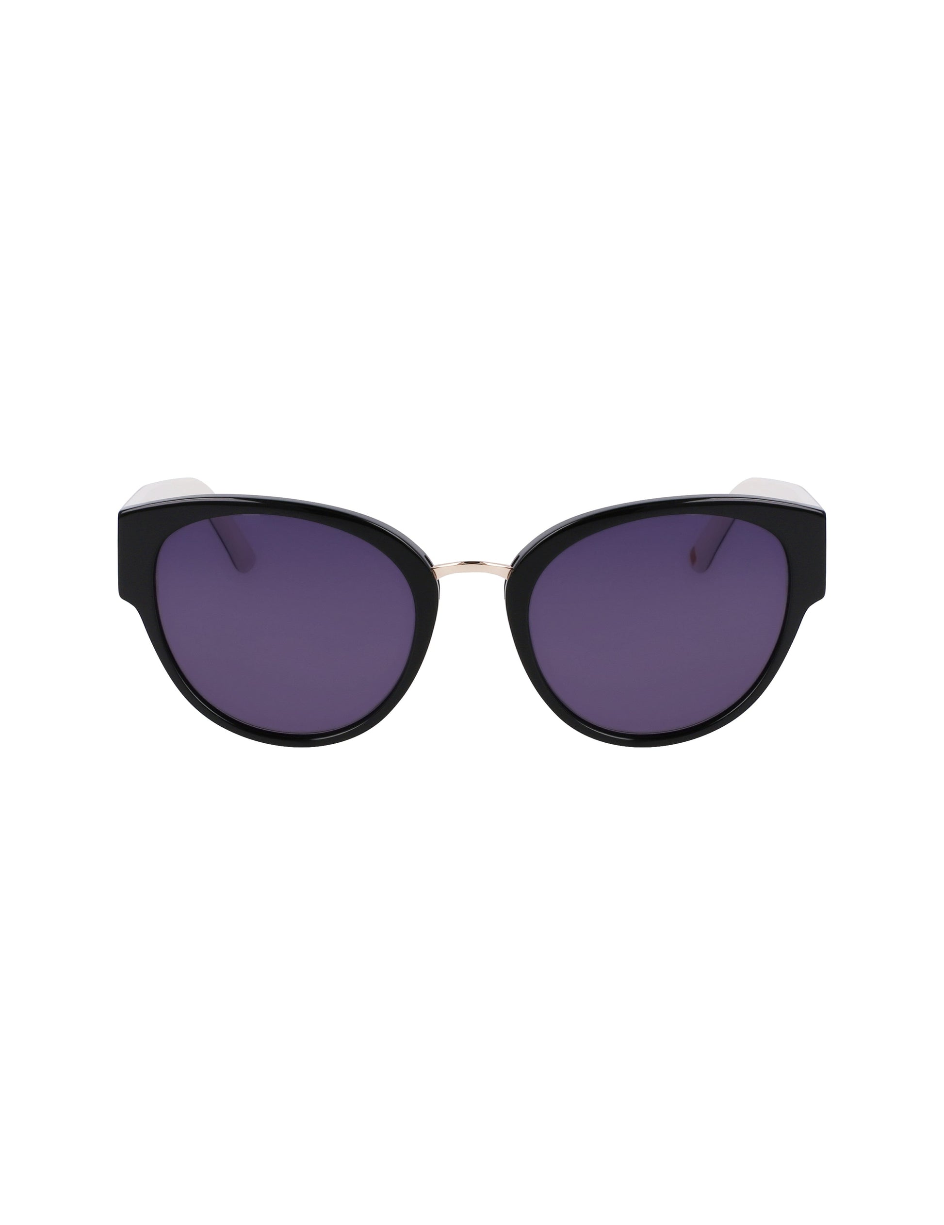 Anne Klein Anne Klein Black Chic Rounded Cat-Eye Sunglasses