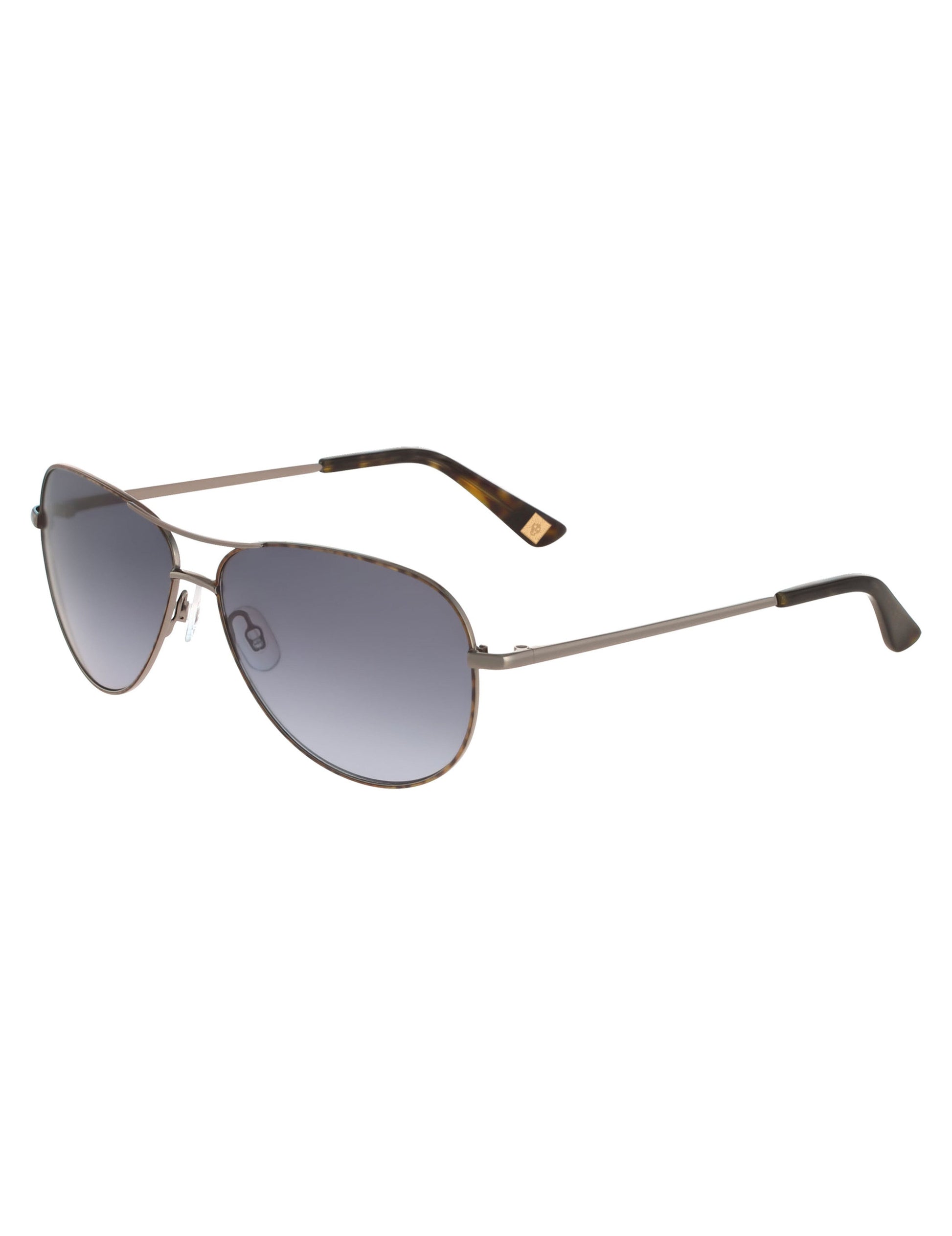 Anne Klein Anne Klein Gunmetal Petite Aviator Sunglasses