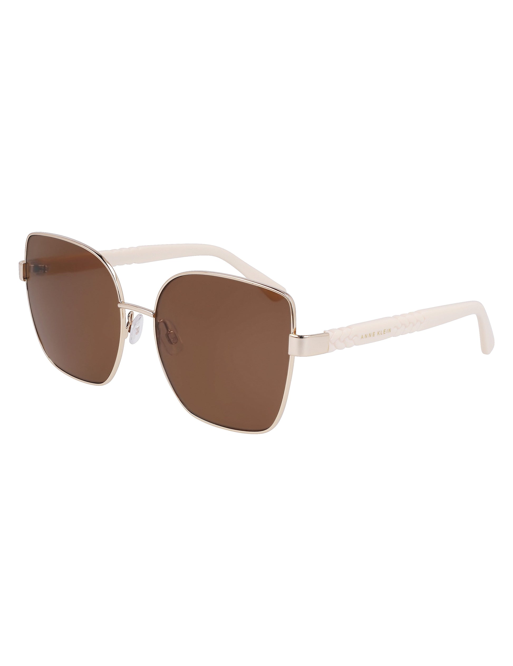 Anne Klein Anne Klein Gold Metal Braided Sunglasses
