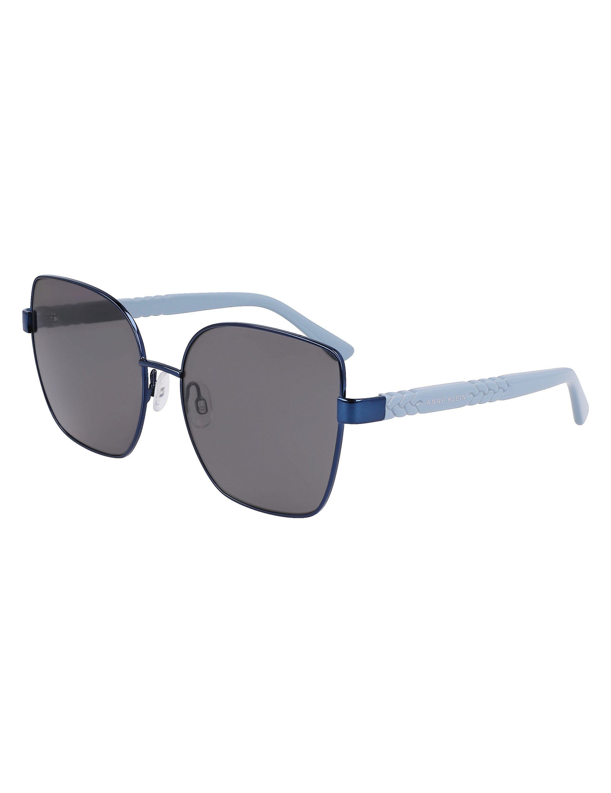 Anne Klein Anne Klein Navy Metal Braided Sunglasses