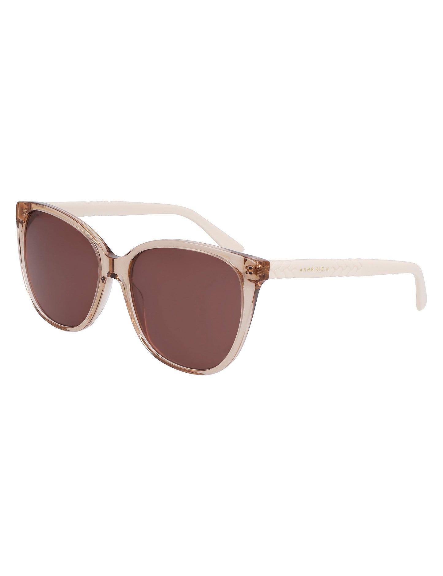 Anne Klein Anne Klein Taupe Crystal Cat-Eye Braided Sunglasses