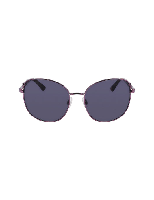 Anne Klein Anne Klein Plum Metal Round Leo Sunglasses