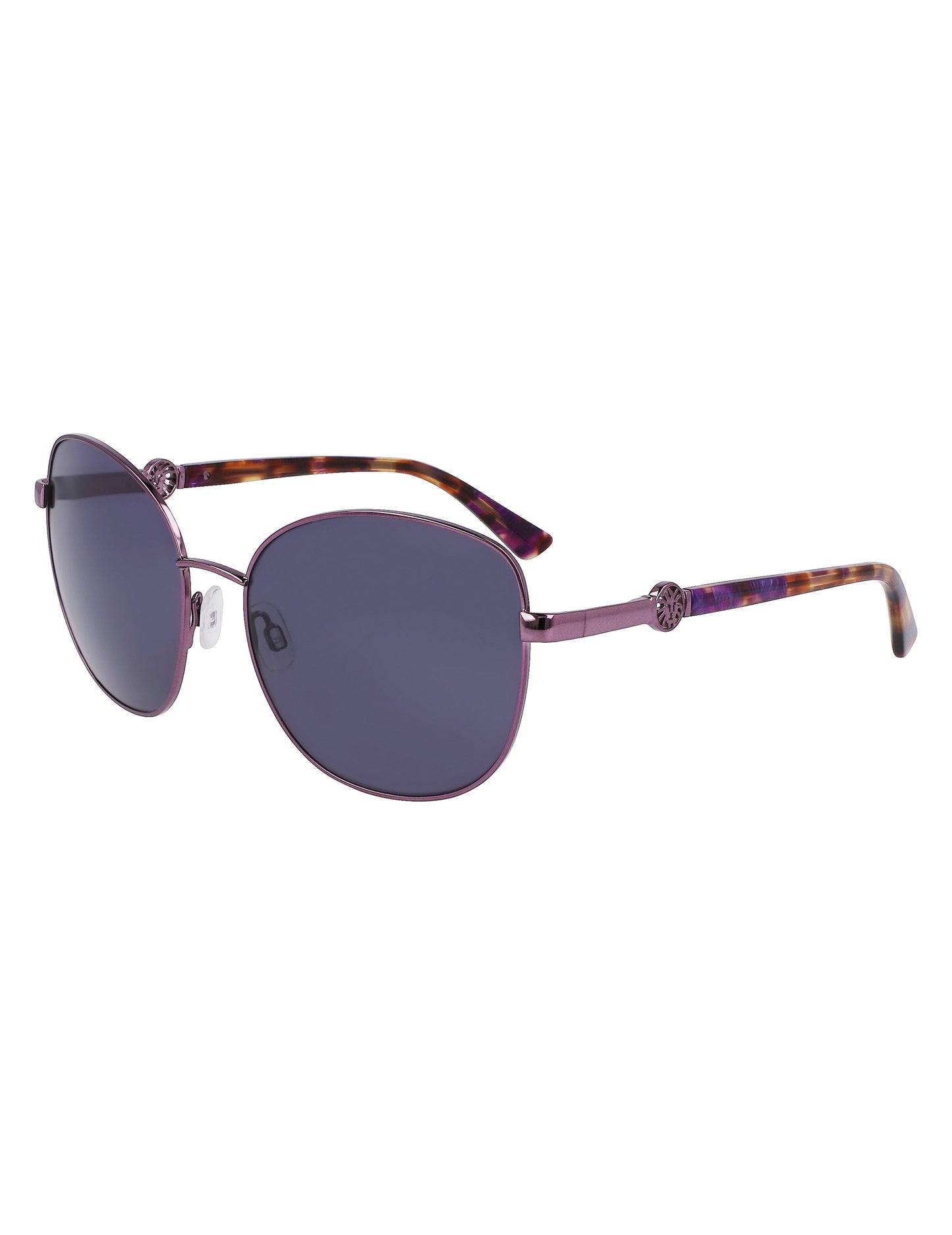 Anne Klein Anne Klein Plum Metal Round Leo Sunglasses