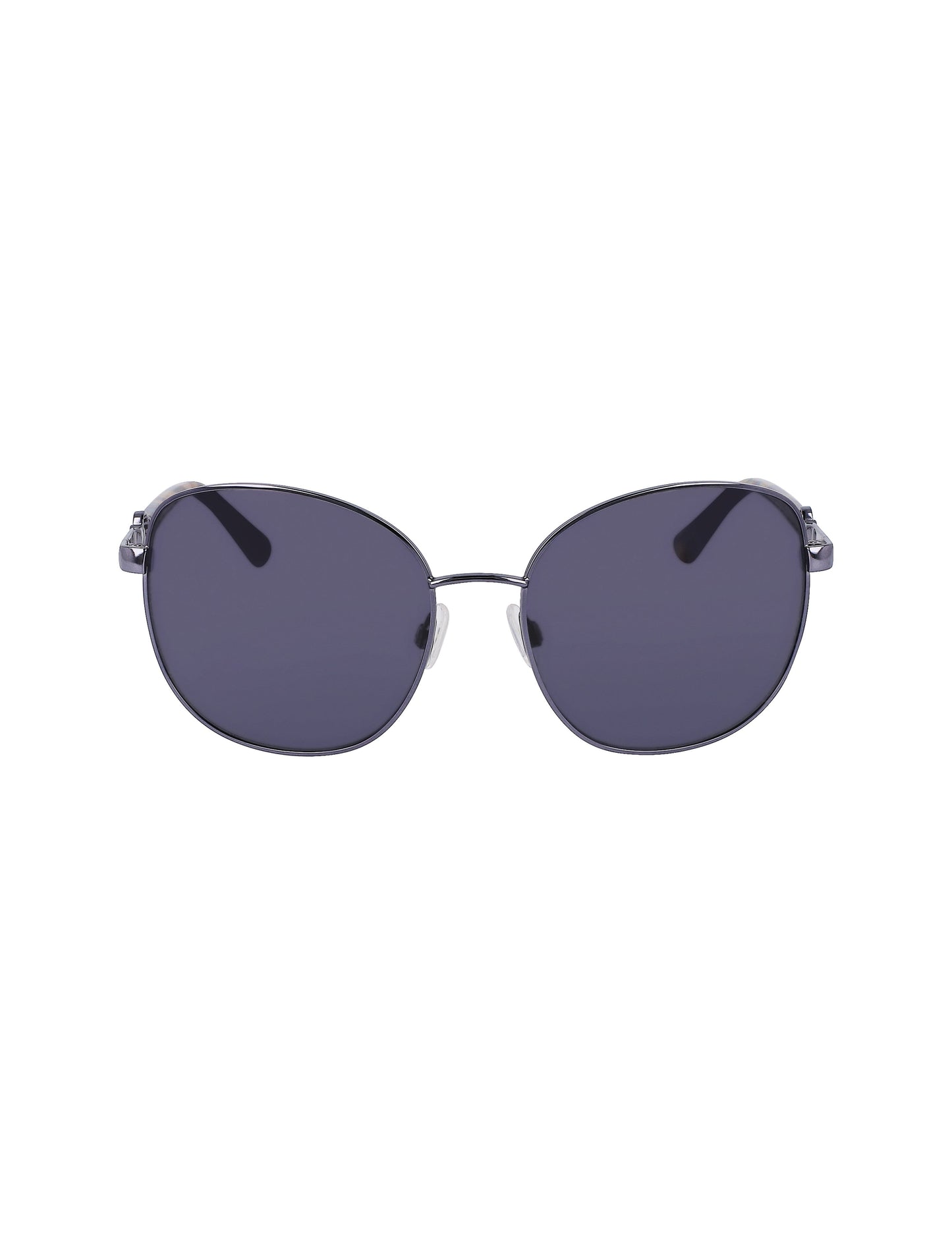 Anne Klein Anne Klein Slate Metal Round Leo Sunglasses