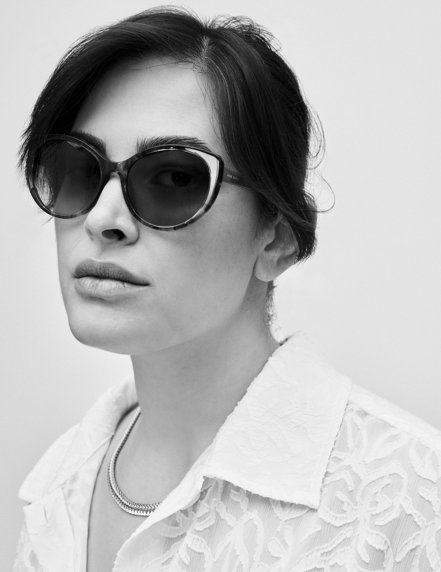 Anne Klein Cat-Eye Sunglasses Rose Horn