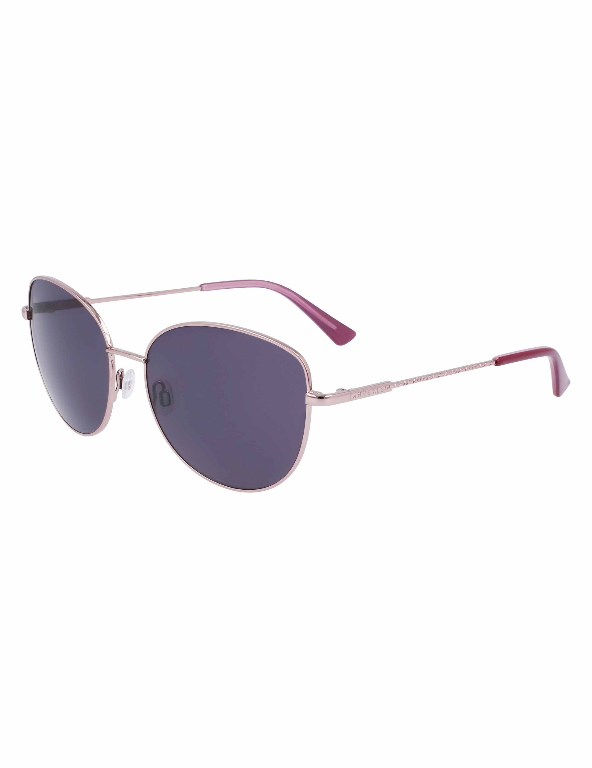 Anne Klein Trendy Round Sunglasses Rose Gold
