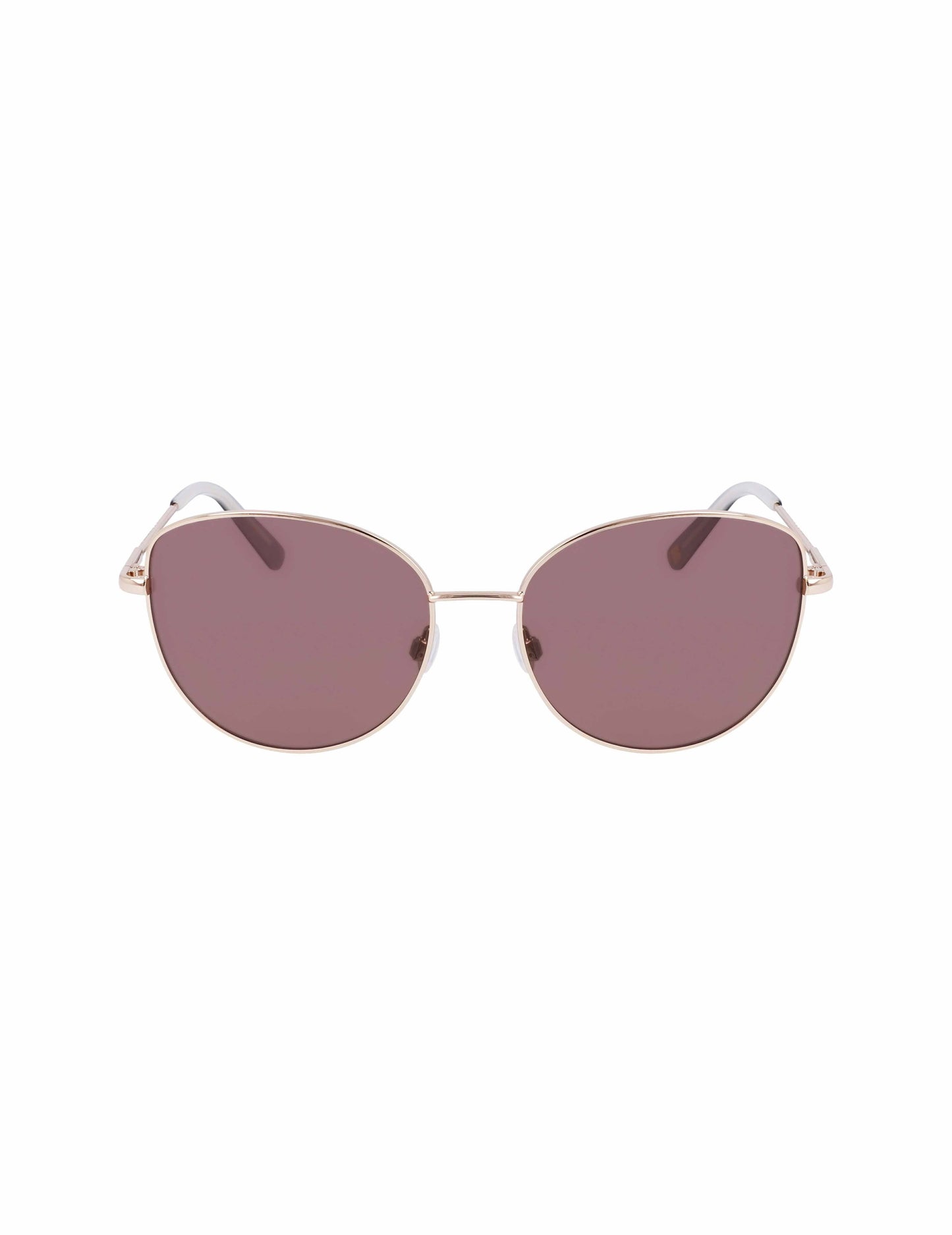 Anne Klein Trendy Round Sunglasses Gold