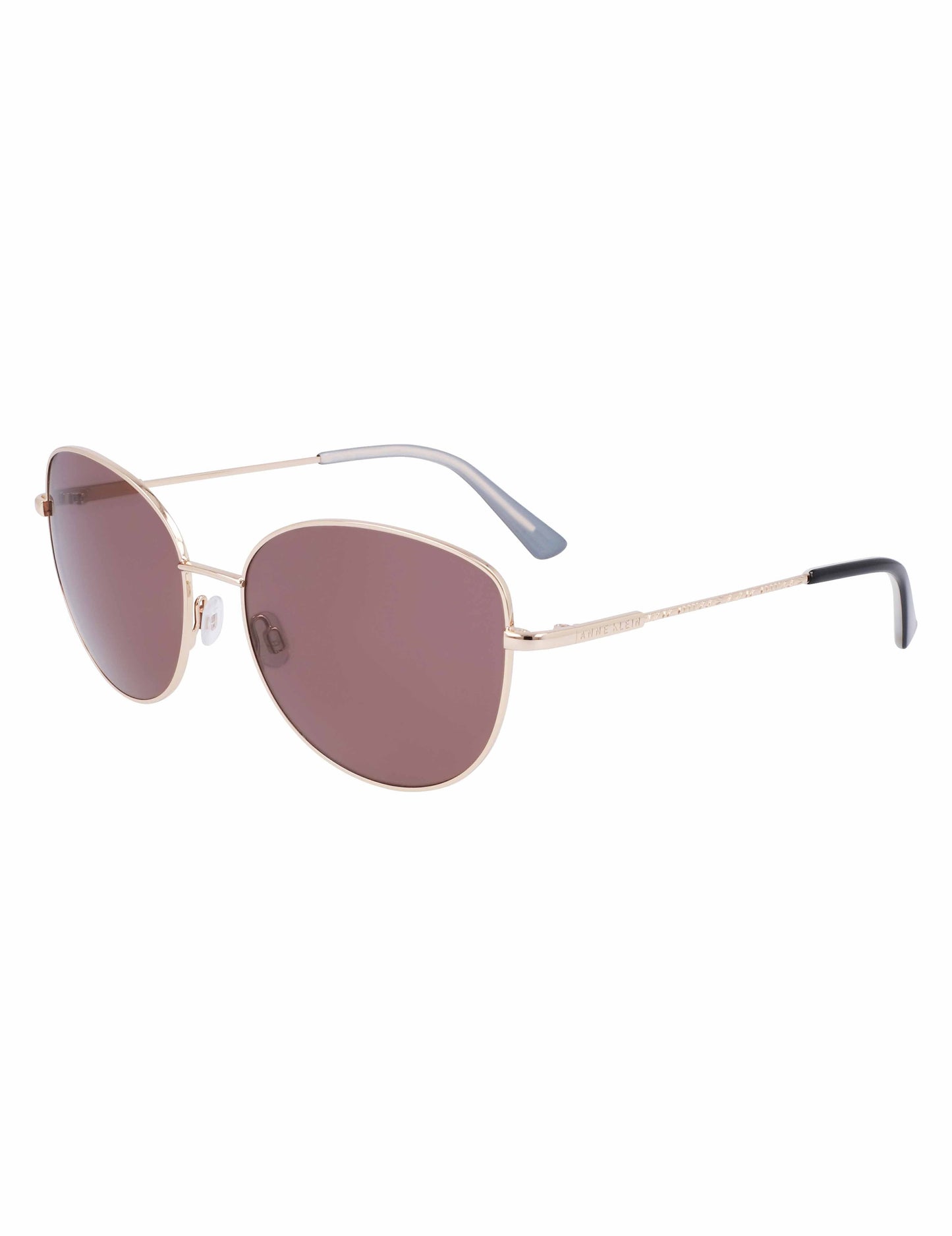 Anne Klein Trendy Round Sunglasses Gold
