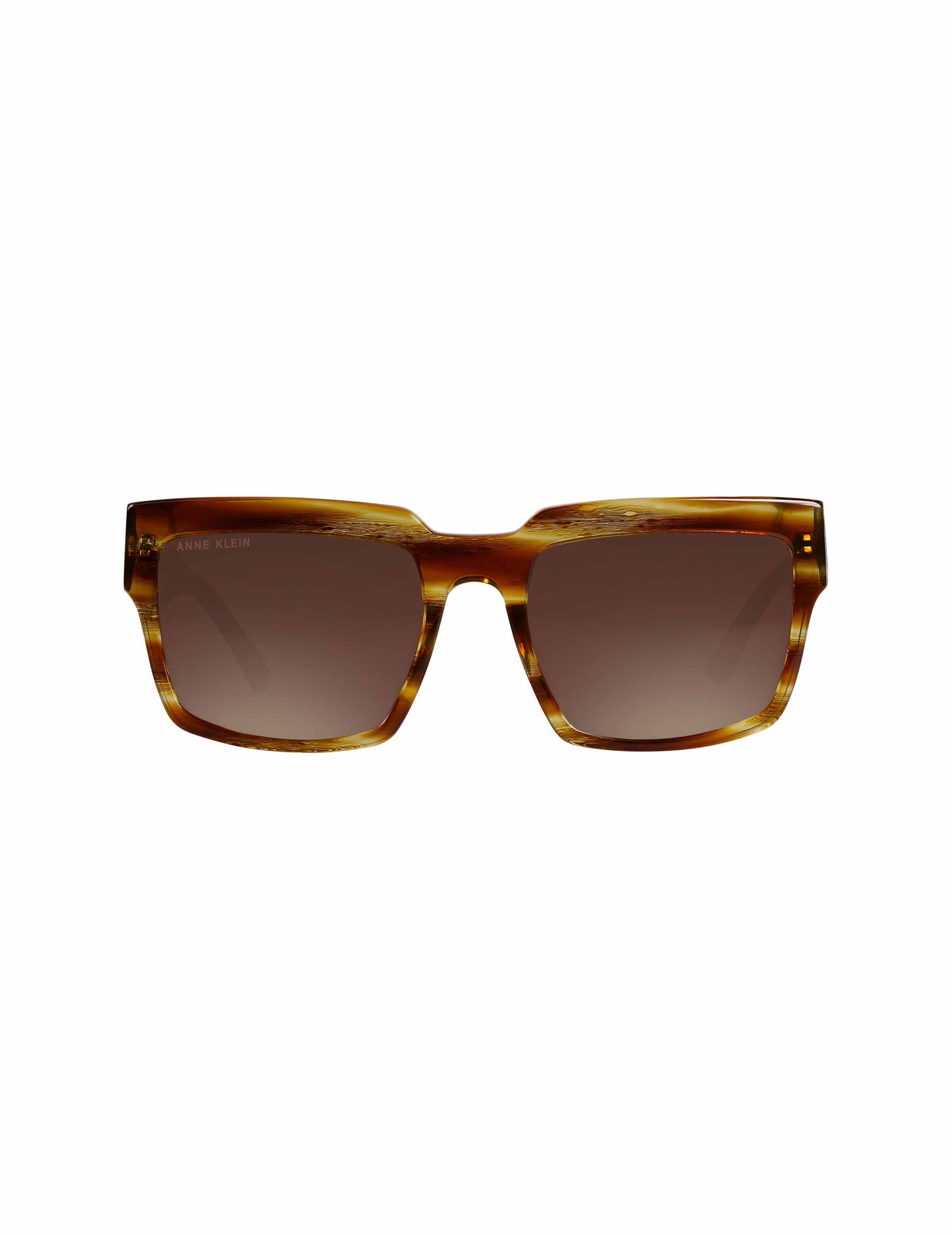 Anne Klein Blonde Horn Oversized Square Sunglasses
