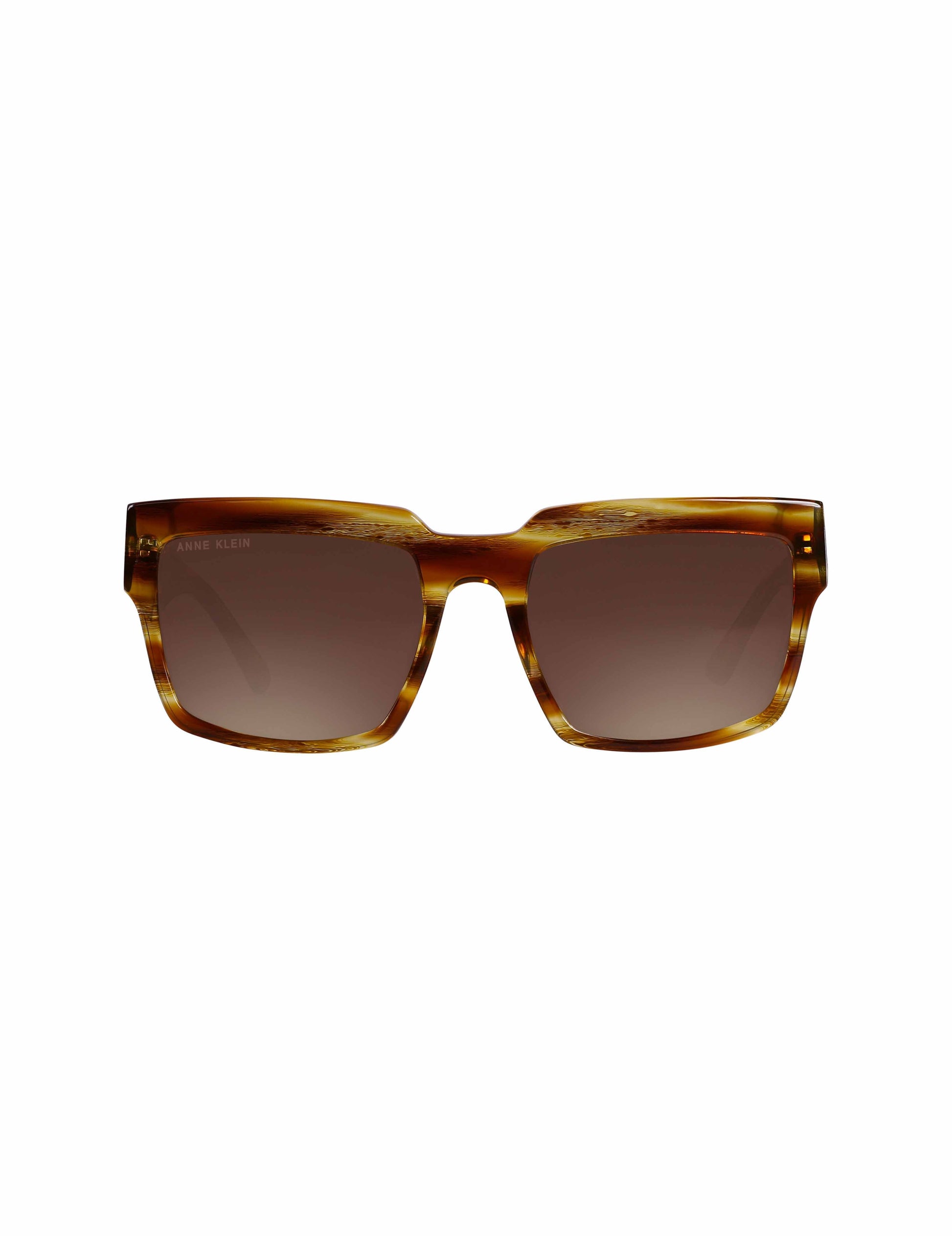 Anne Klein Blonde Horn Oversized Square Sunglasses
