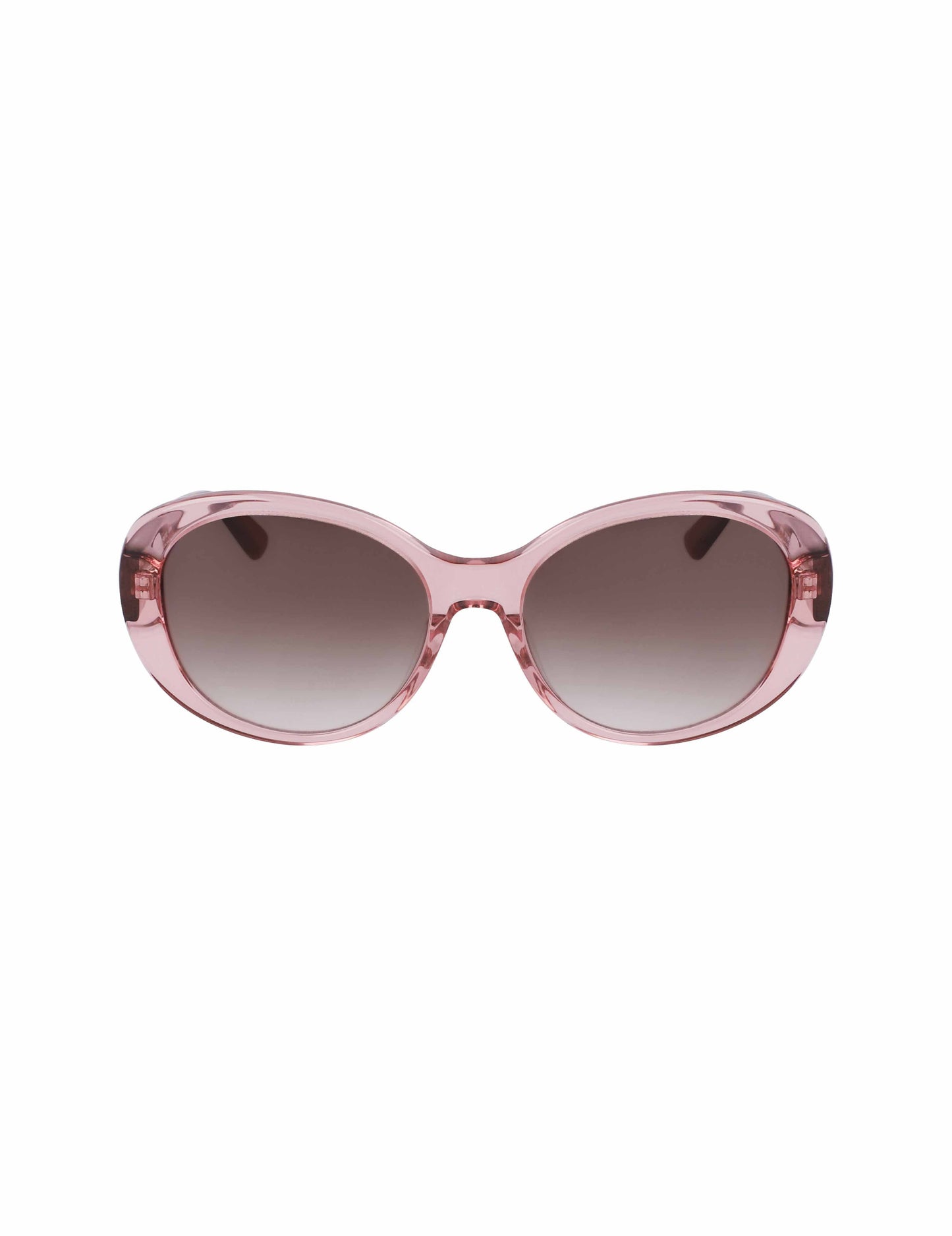 Anne Klein Crystal Glamorous Oval Sunglasses Pink Crystal