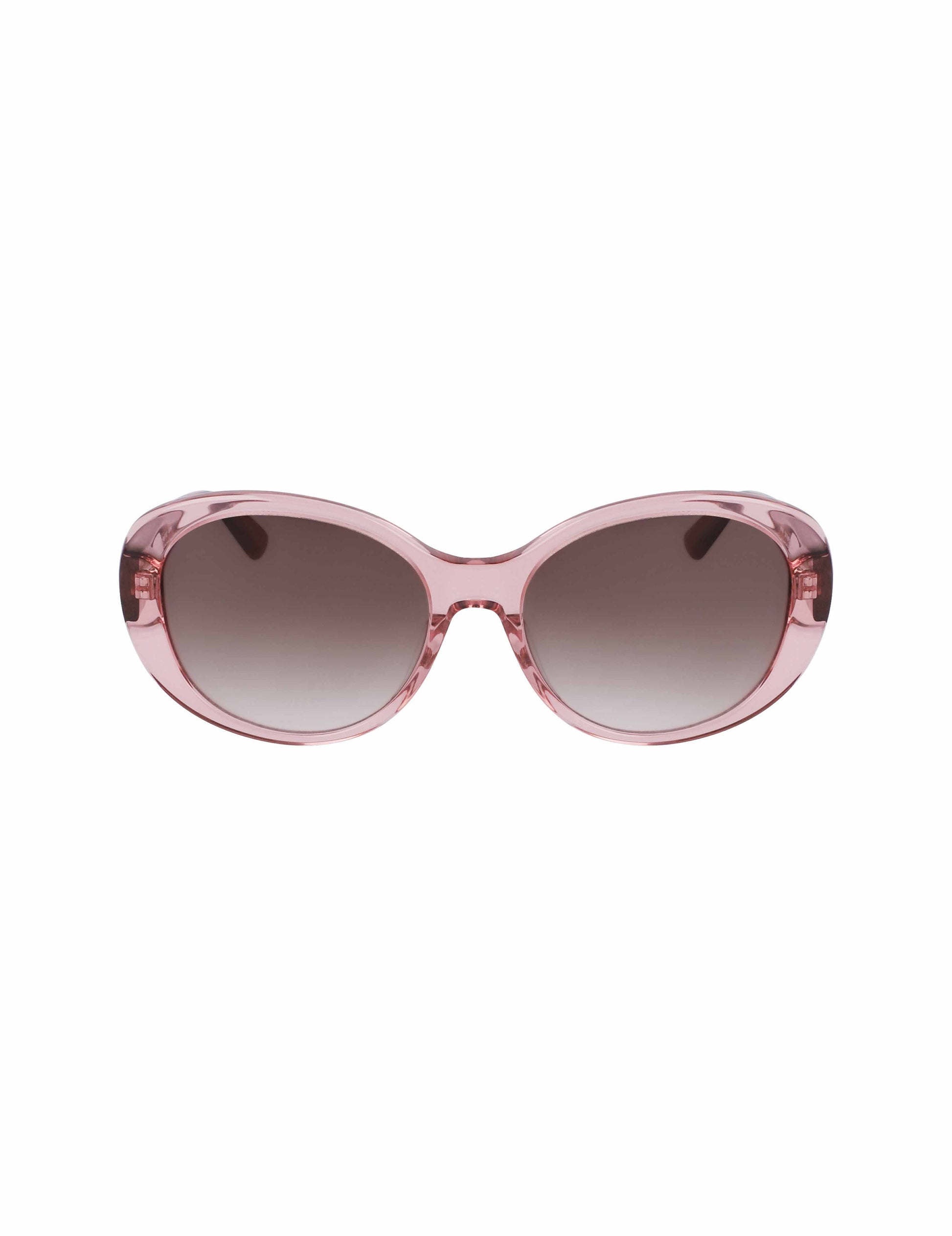 Anne Klein Crystal Glamorous Oval Sunglasses Pink Crystal