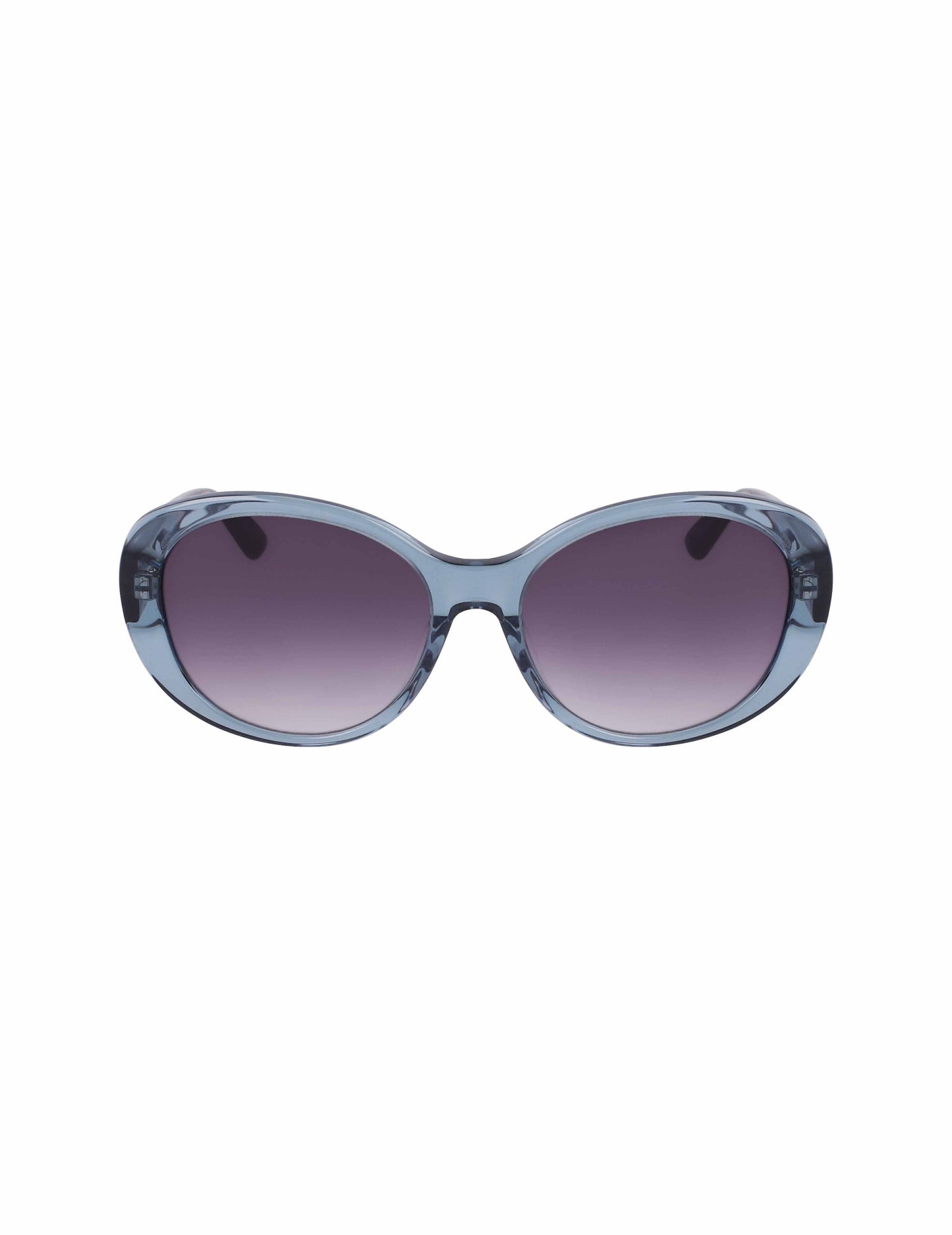 Anne Klein Crystal Glamorous Oval Sunglasses Grey Crystal