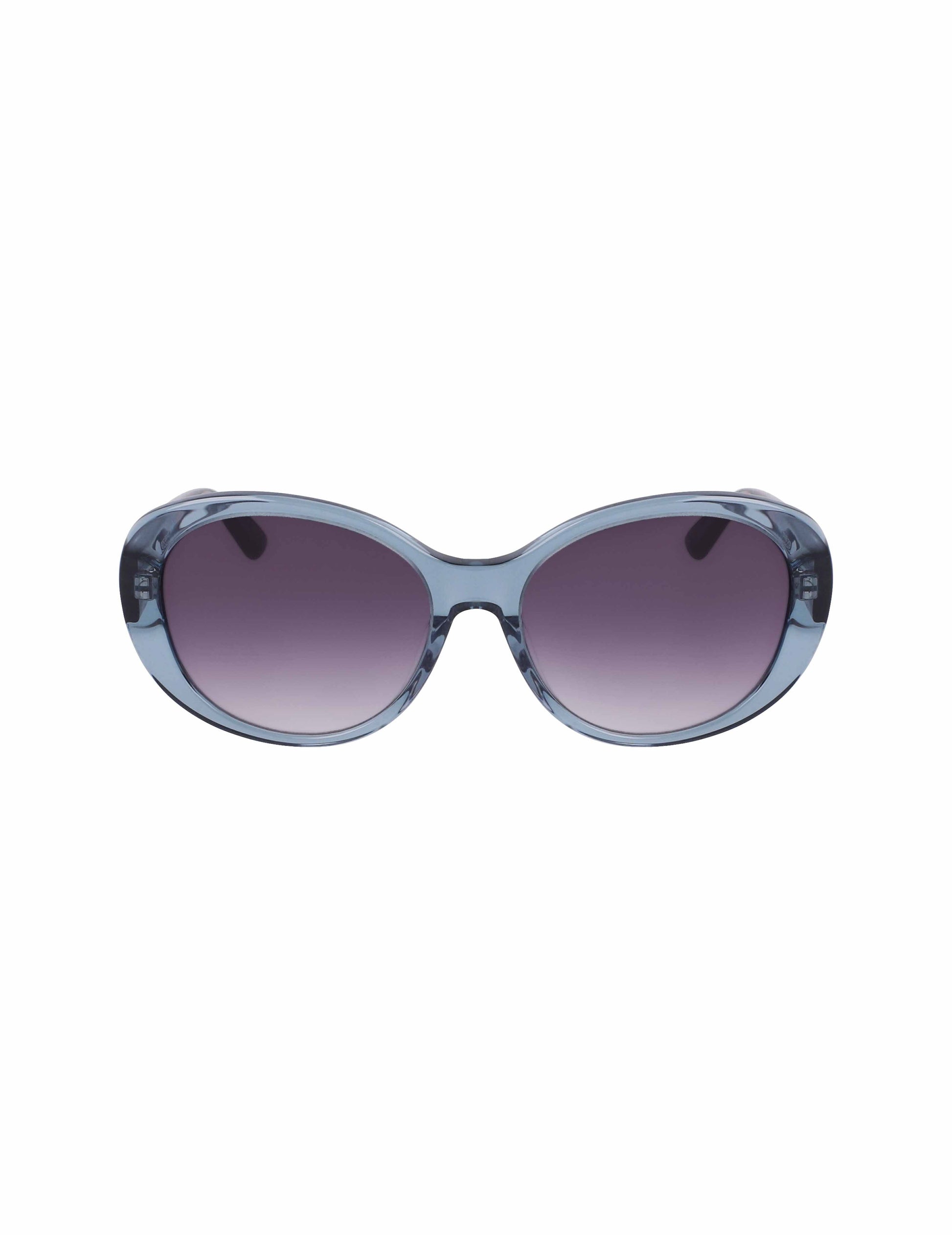 Anne Klein Crystal Glamorous Oval Sunglasses Grey Crystal