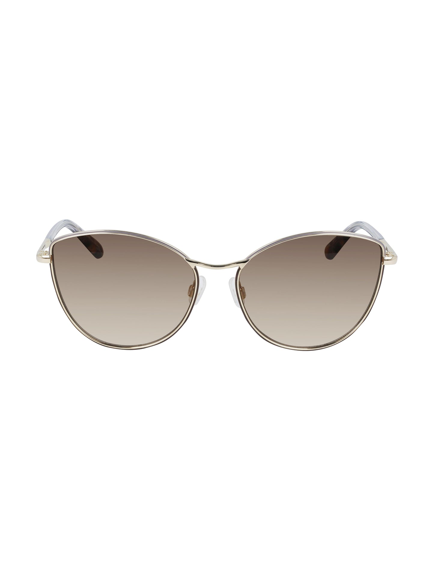 Anne Klein Metal Cateye Sunglasses Gold