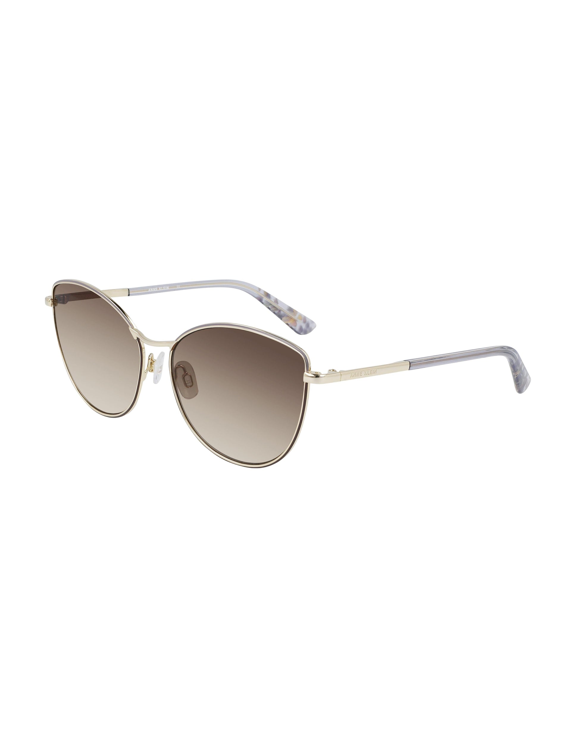 Anne Klein Metal Cateye Sunglasses Gold