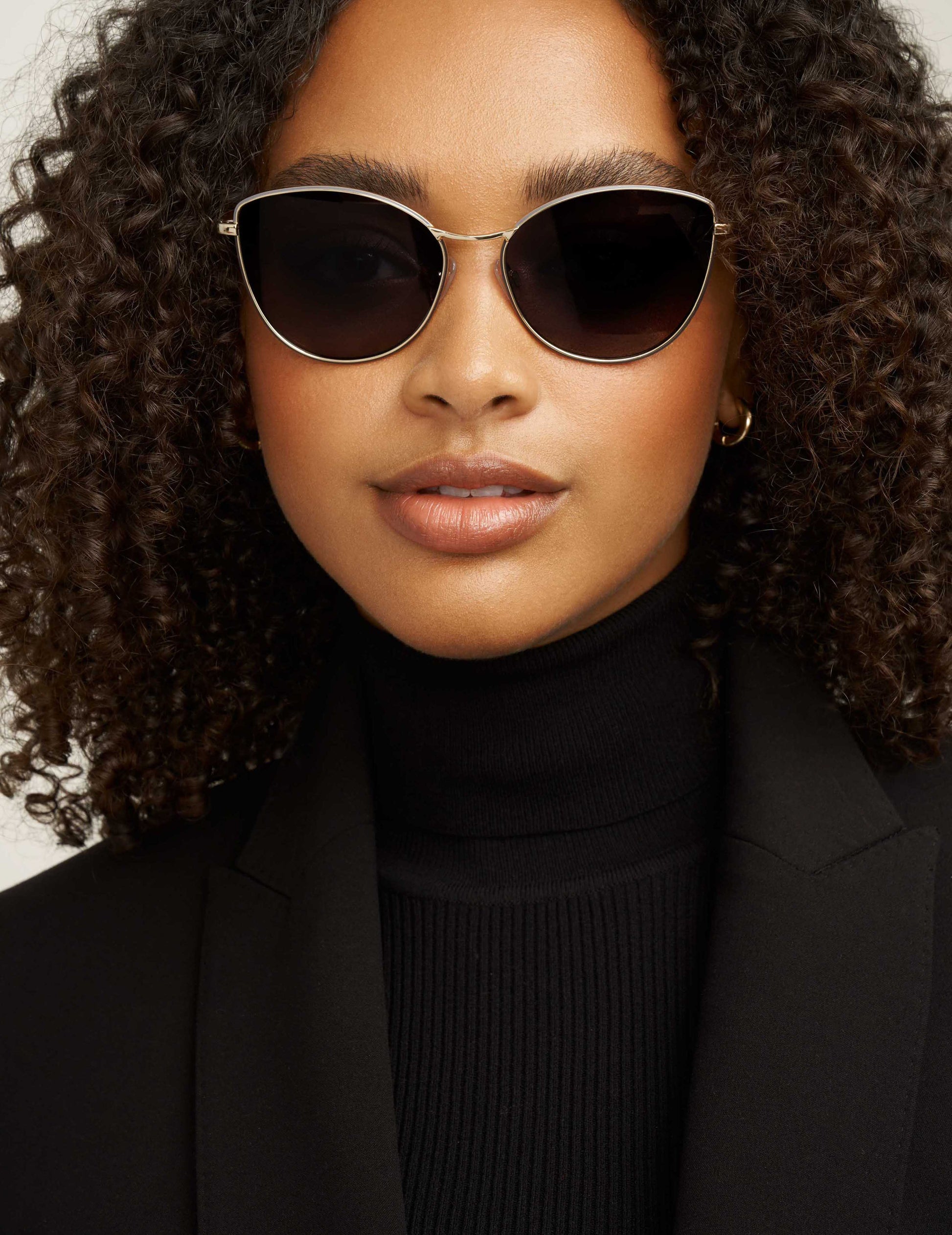 Anne Klein Metal Cateye Sunglasses Silver