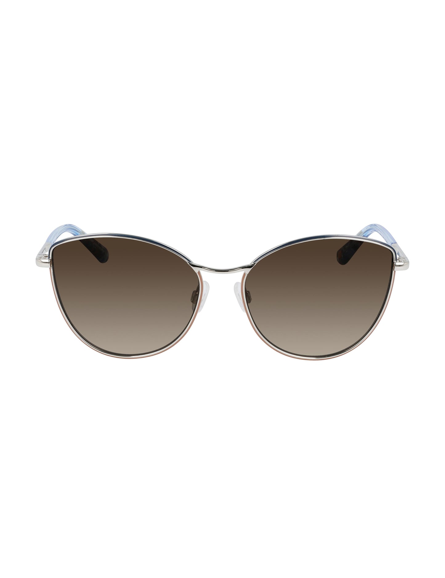 Anne Klein Metal Cateye Sunglasses Silver