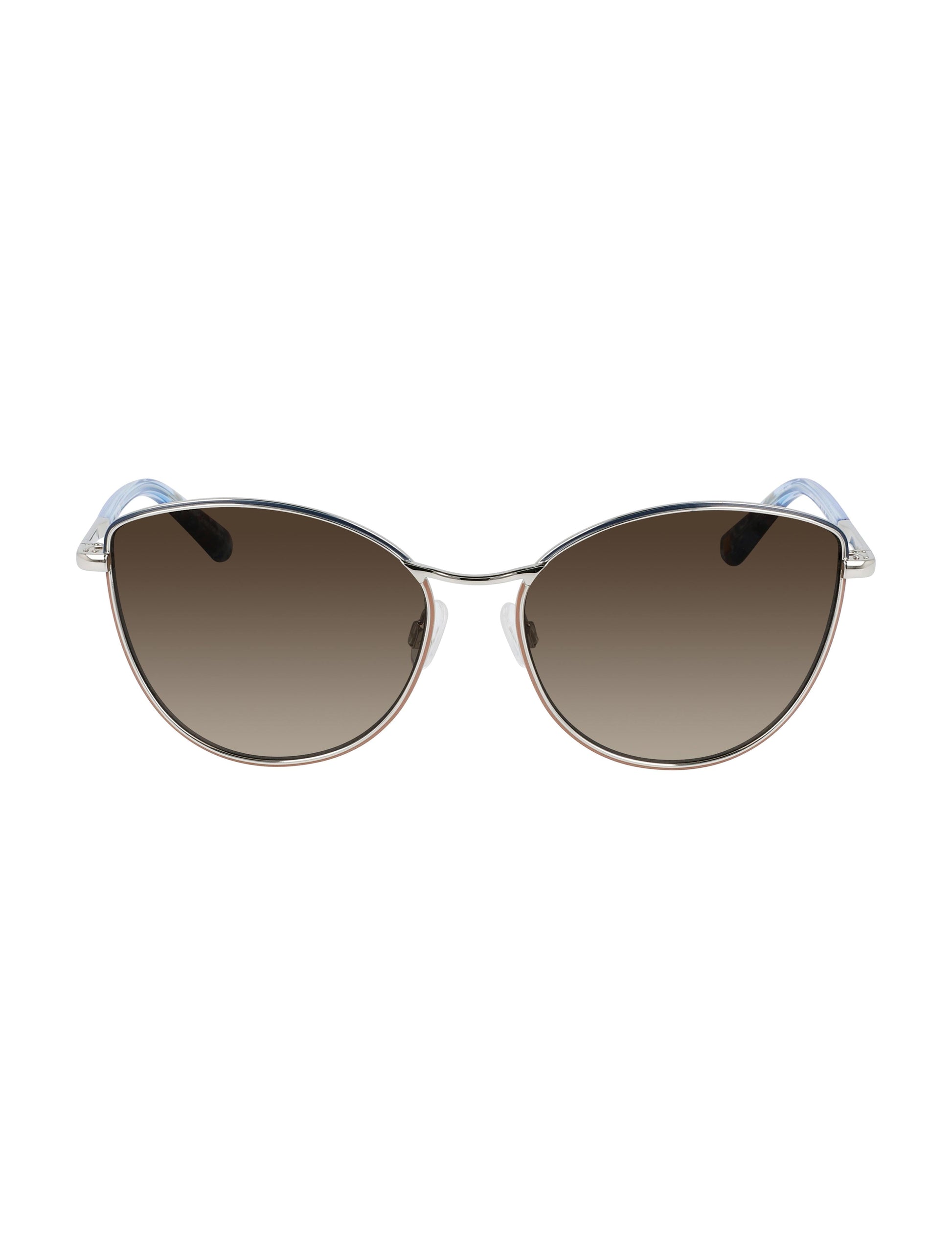 Anne Klein Metal Cateye Sunglasses Silver
