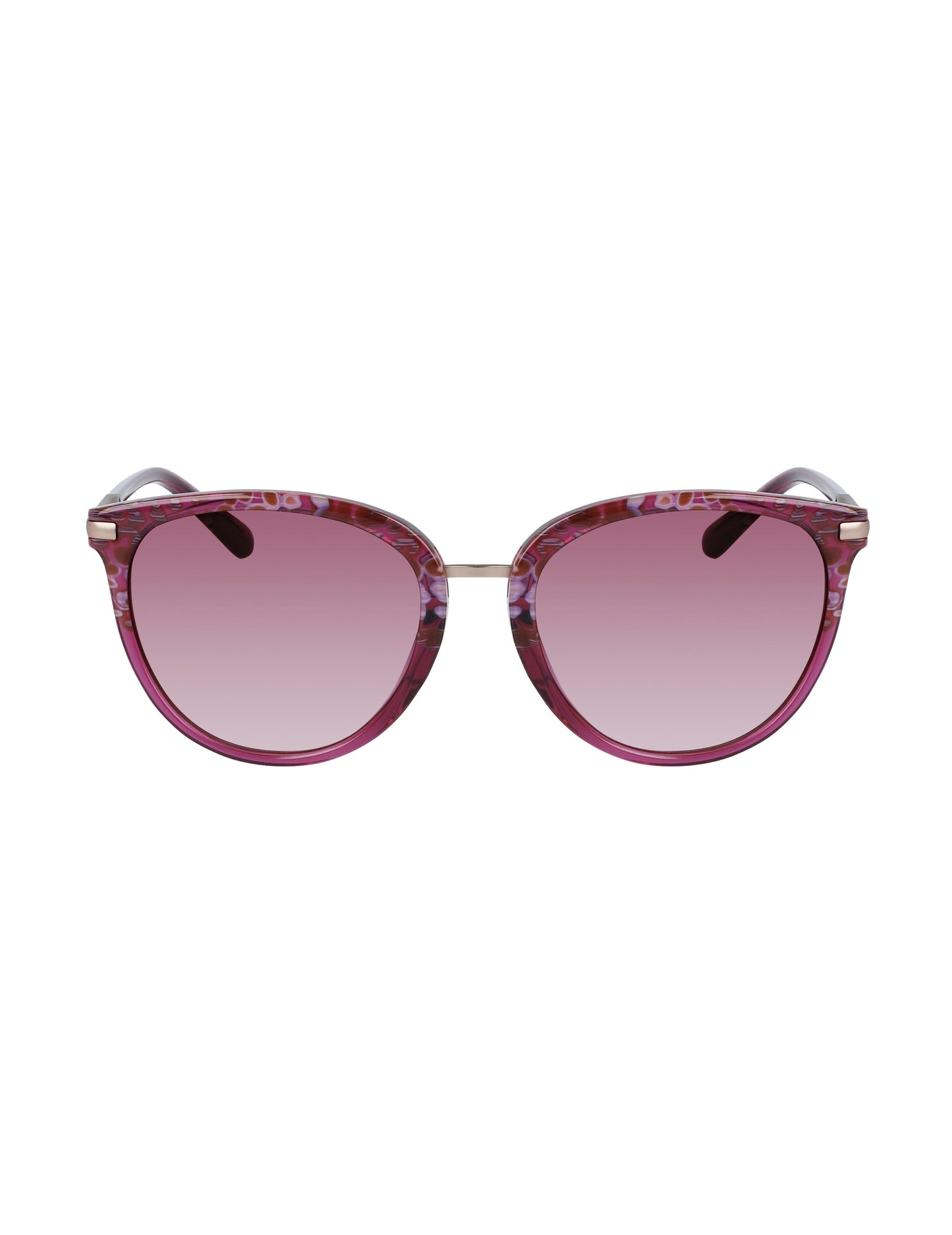 Anne Klein Square Animal Sunglasses Merlot