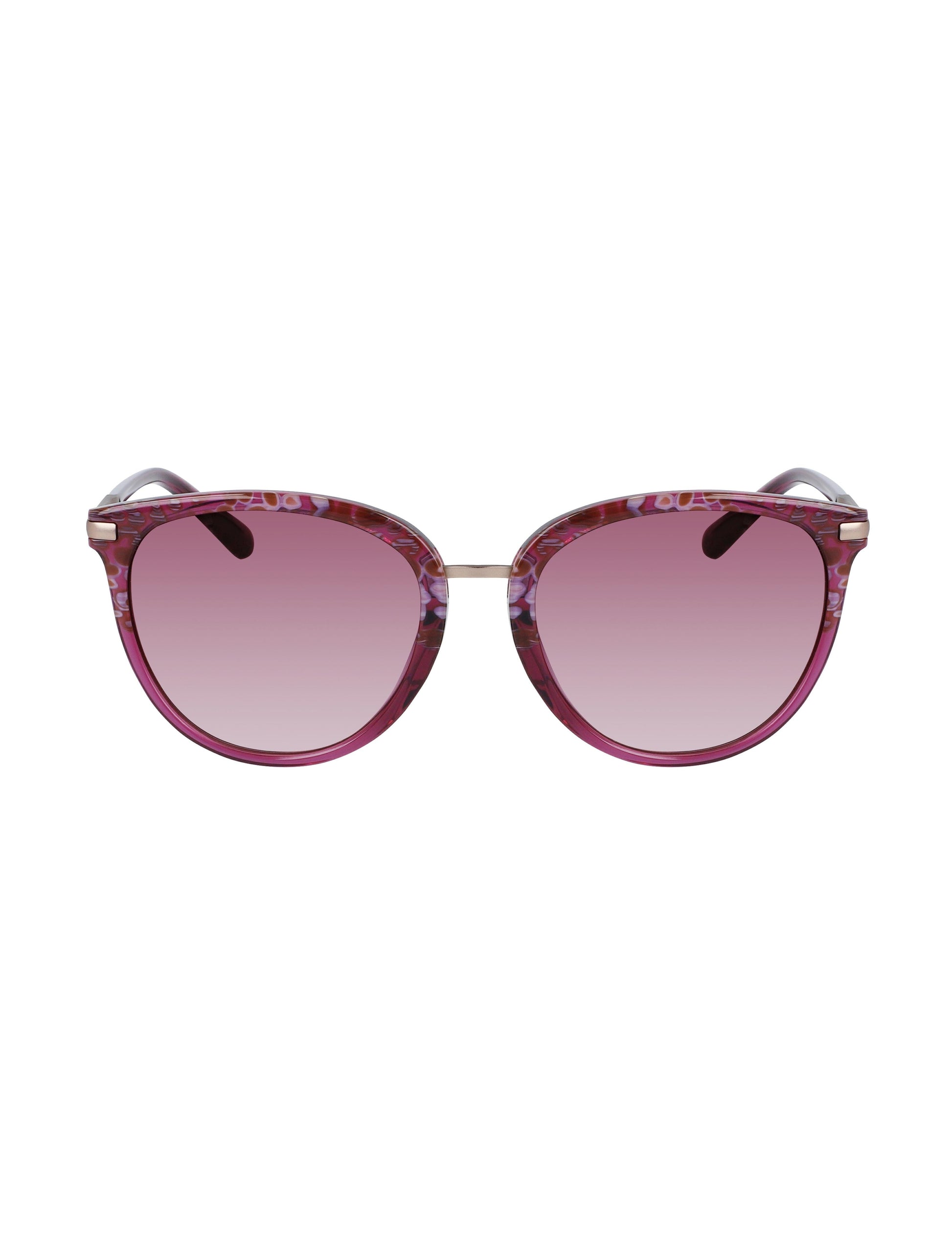 Anne Klein Square Animal Sunglasses Merlot