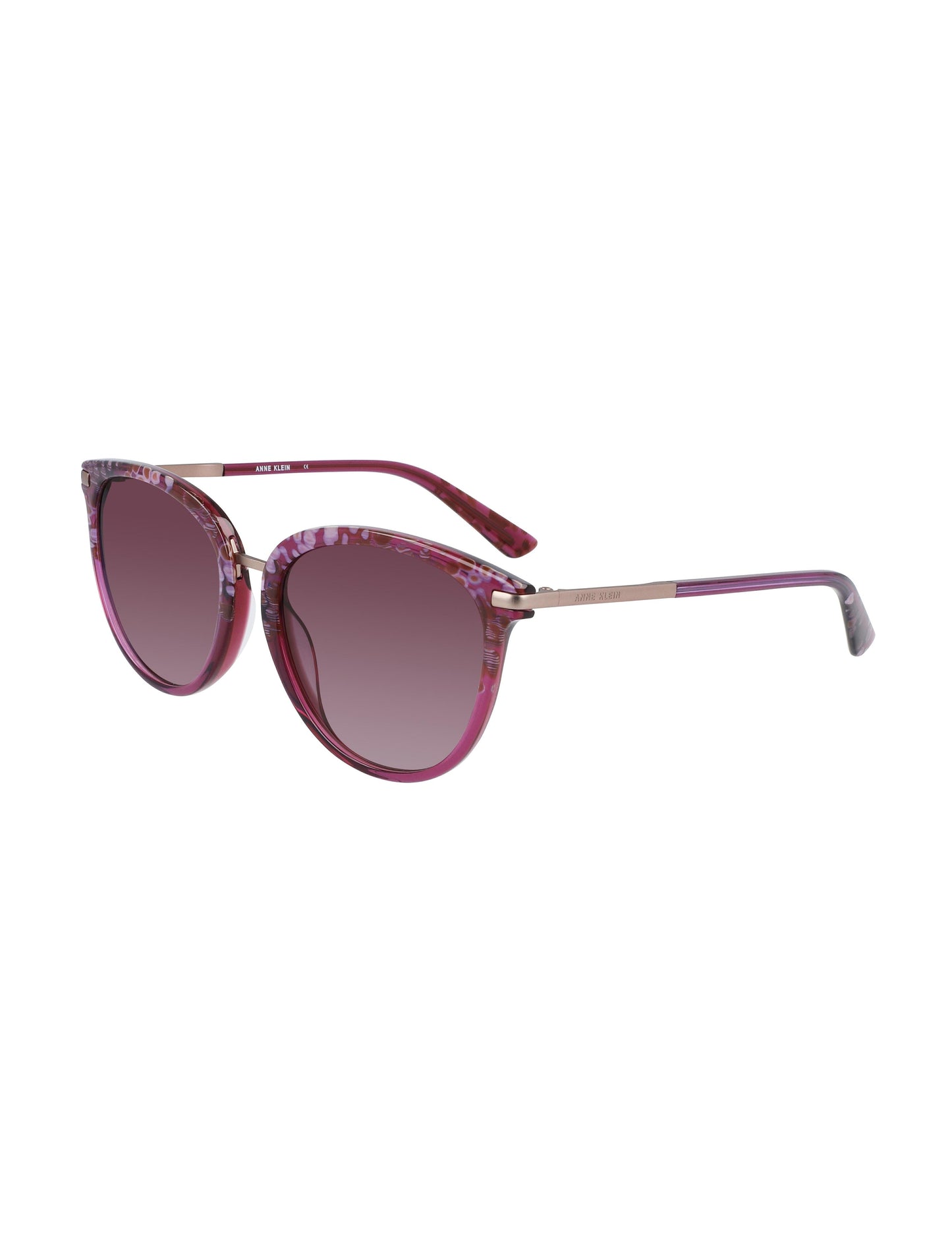 Anne Klein Square Animal Sunglasses Merlot
