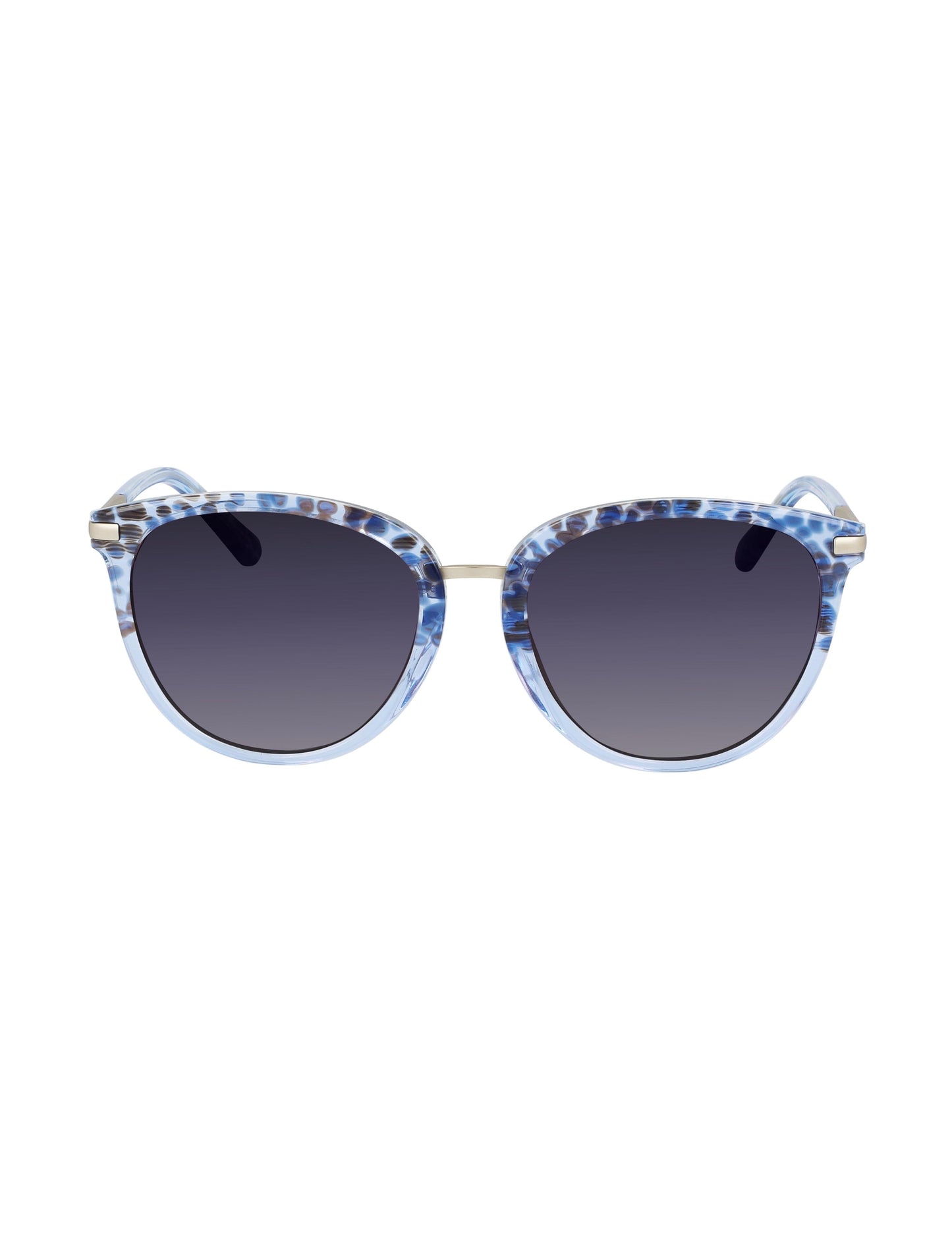 Anne Klein Square Animal Sunglasses Blue