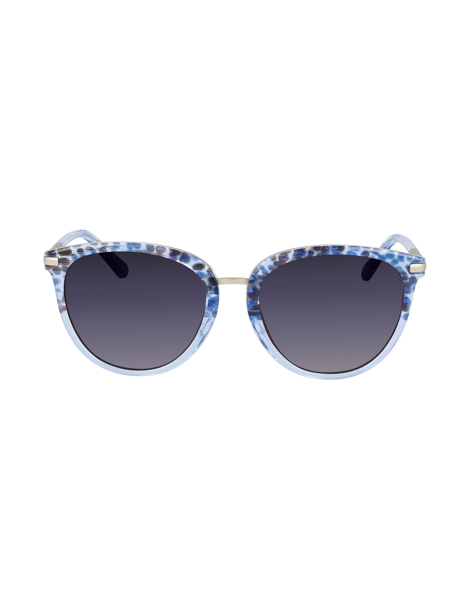 Anne Klein Square Animal Sunglasses Blue