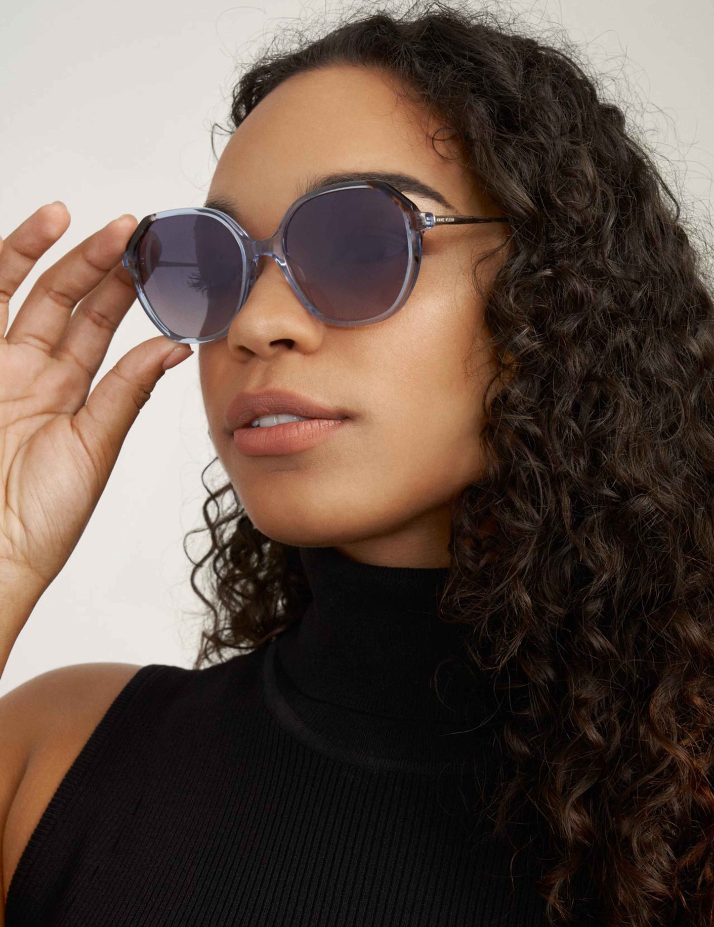 Anne Klein Anne Klein Blue Geometric Sunglasses