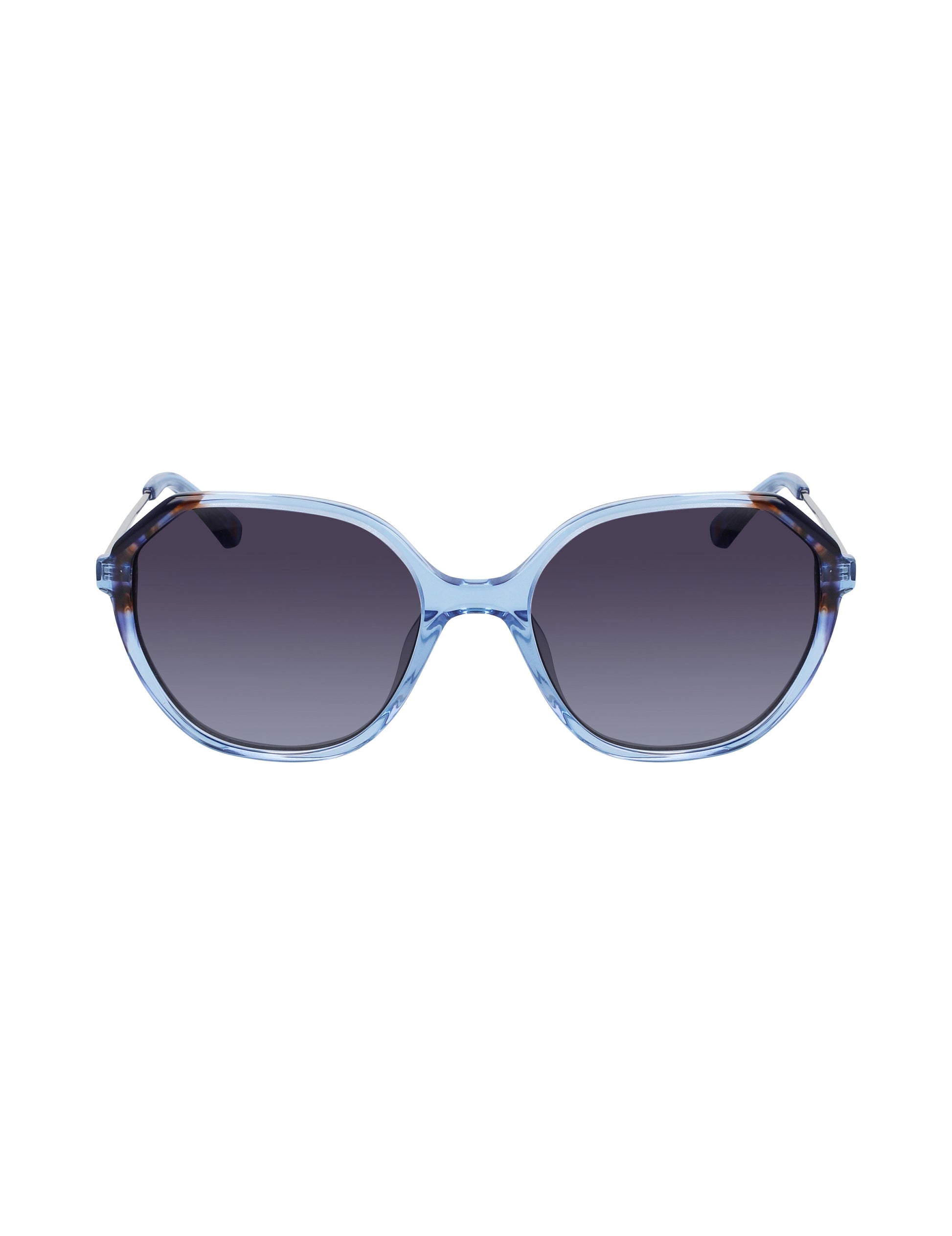 Anne Klein Anne Klein Blue Geometric Sunglasses