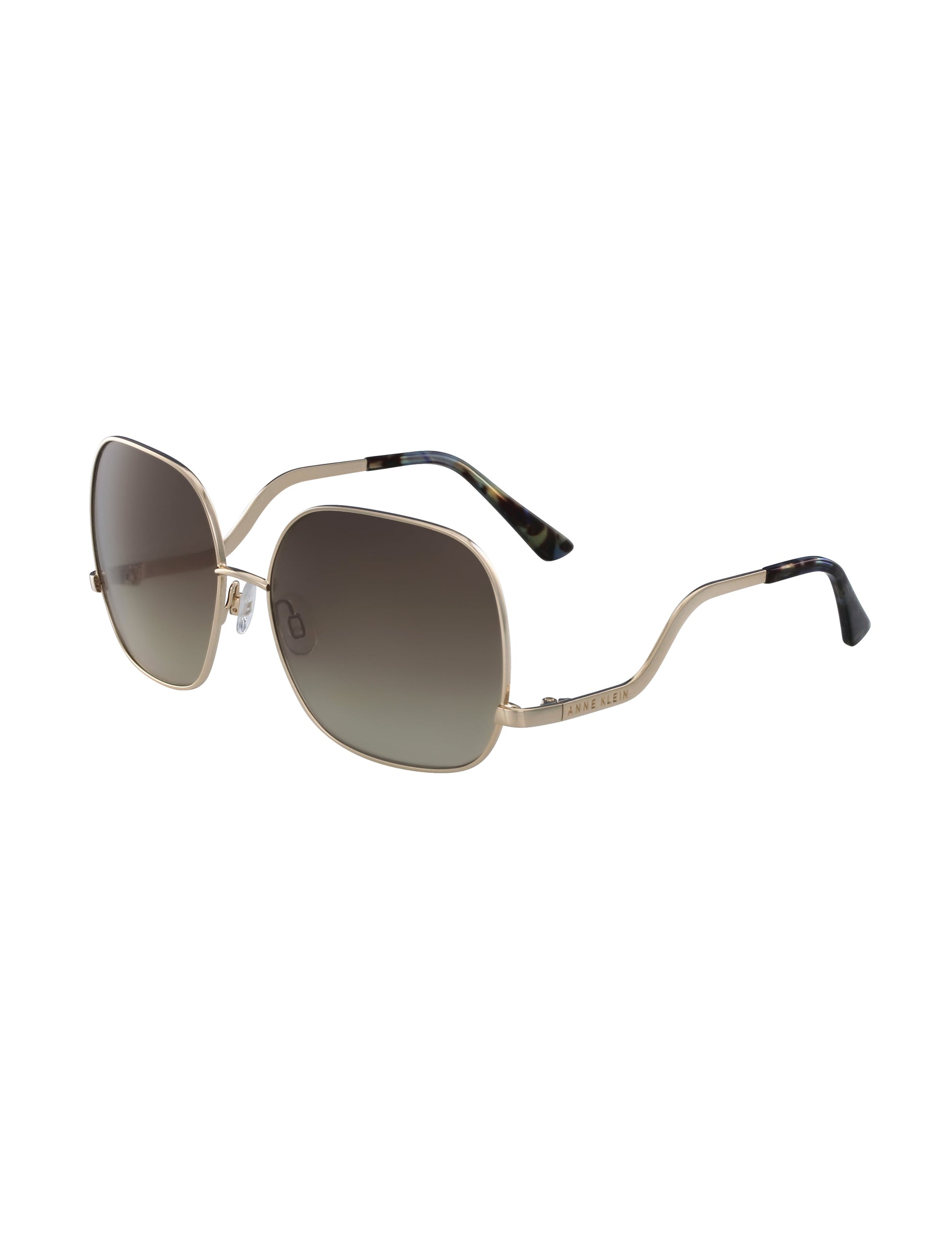 Anne Klein Metal Square Frame Sunglasses