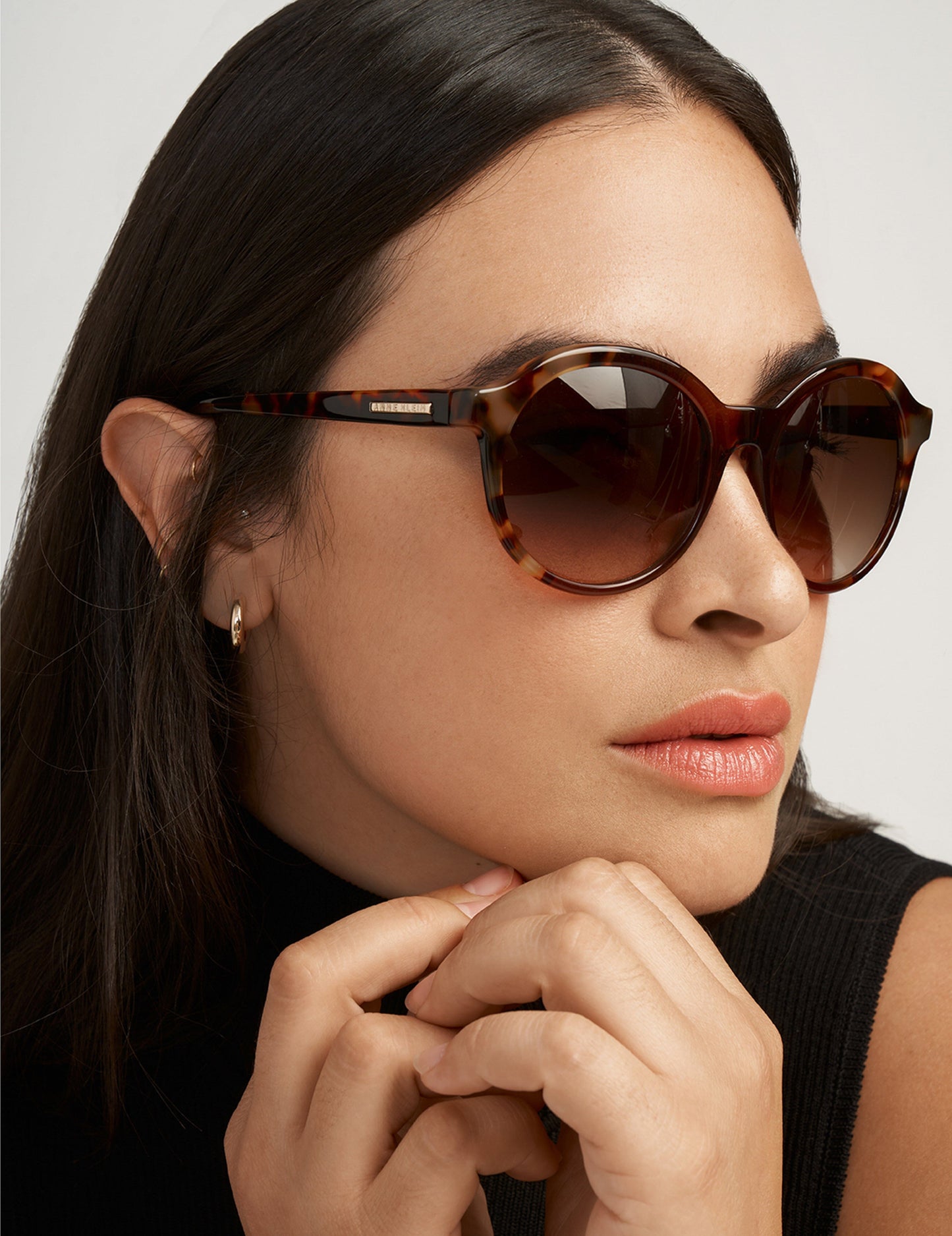 Anne Klein Anne Klein Round Frame Sunglasses
