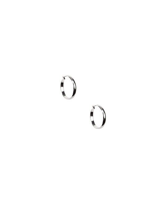 Anne Klein 32MM Silver Hoop Earrings with Click Closure
