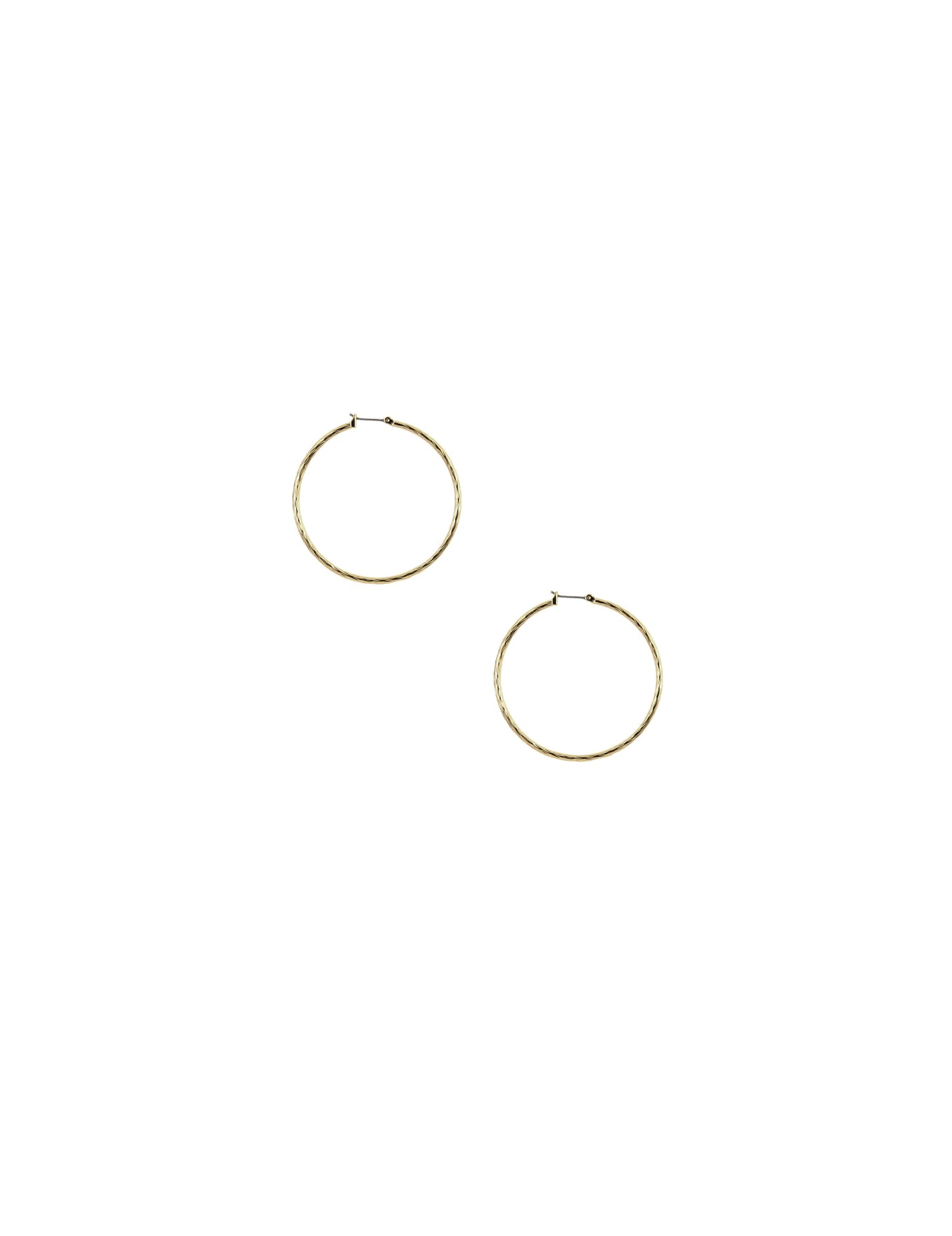 Anne Klein 50MM Large Texture Hoop Earrings