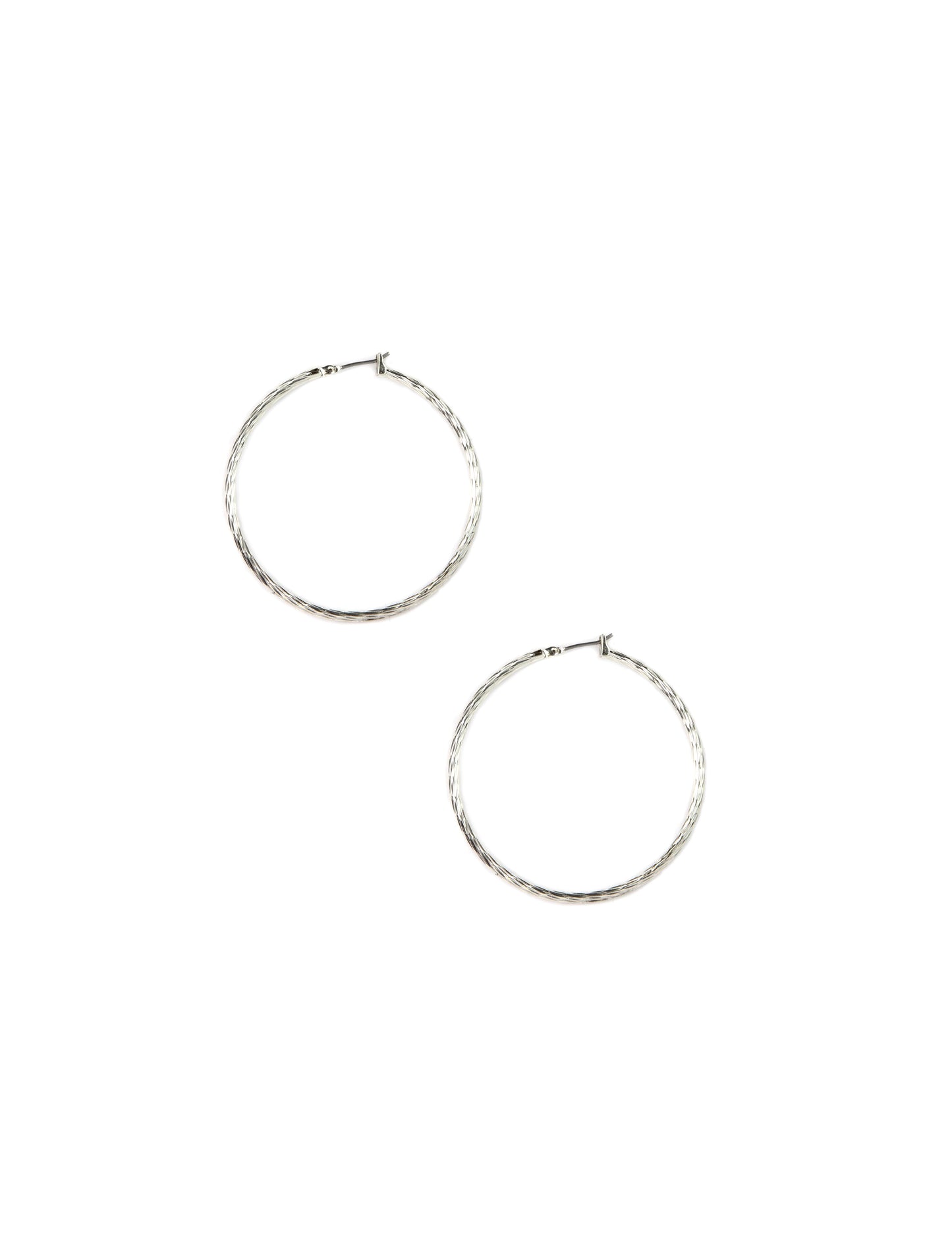 Anne Klein 50MM Large Texture Hoop Earrings