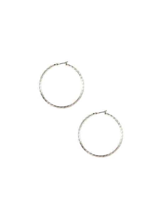 Anne Klein 50MM Large Texture Hoop Earrings