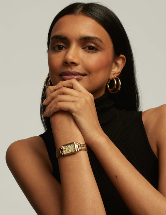 Anne Klein Gold-Tone Tubular Hoop Earrings