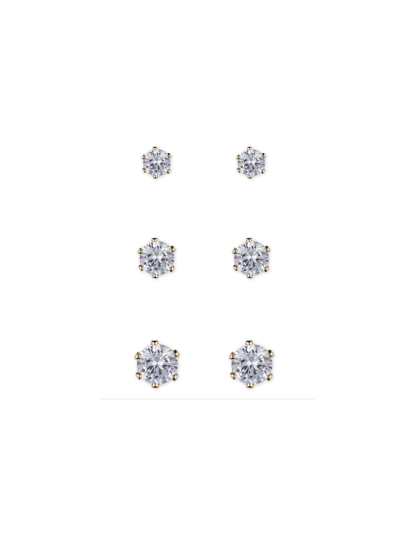 Anne Klein CZ Stud Earring Trio