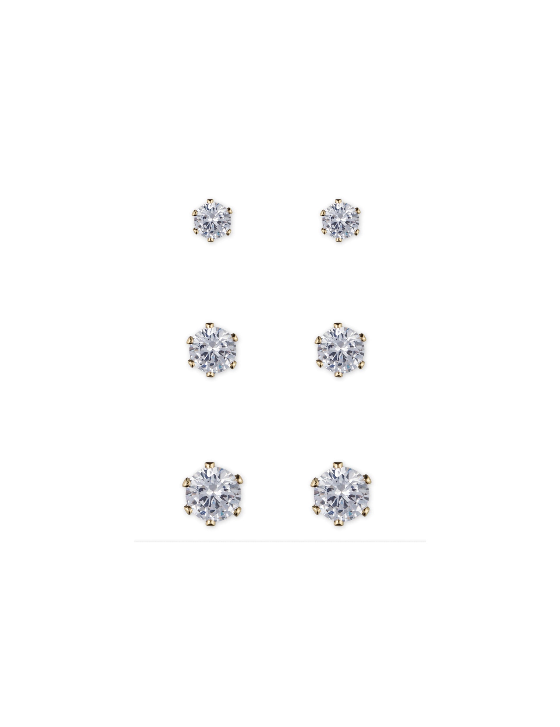 Anne Klein CZ Stud Earring Trio
