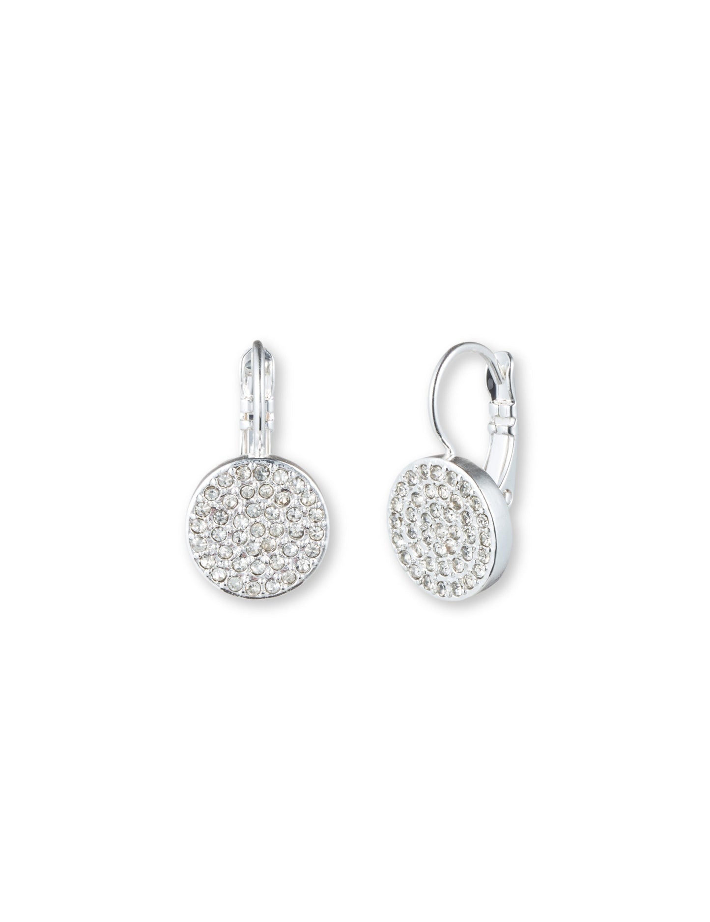 Anne Klein Silver Pavé Drop Earrings