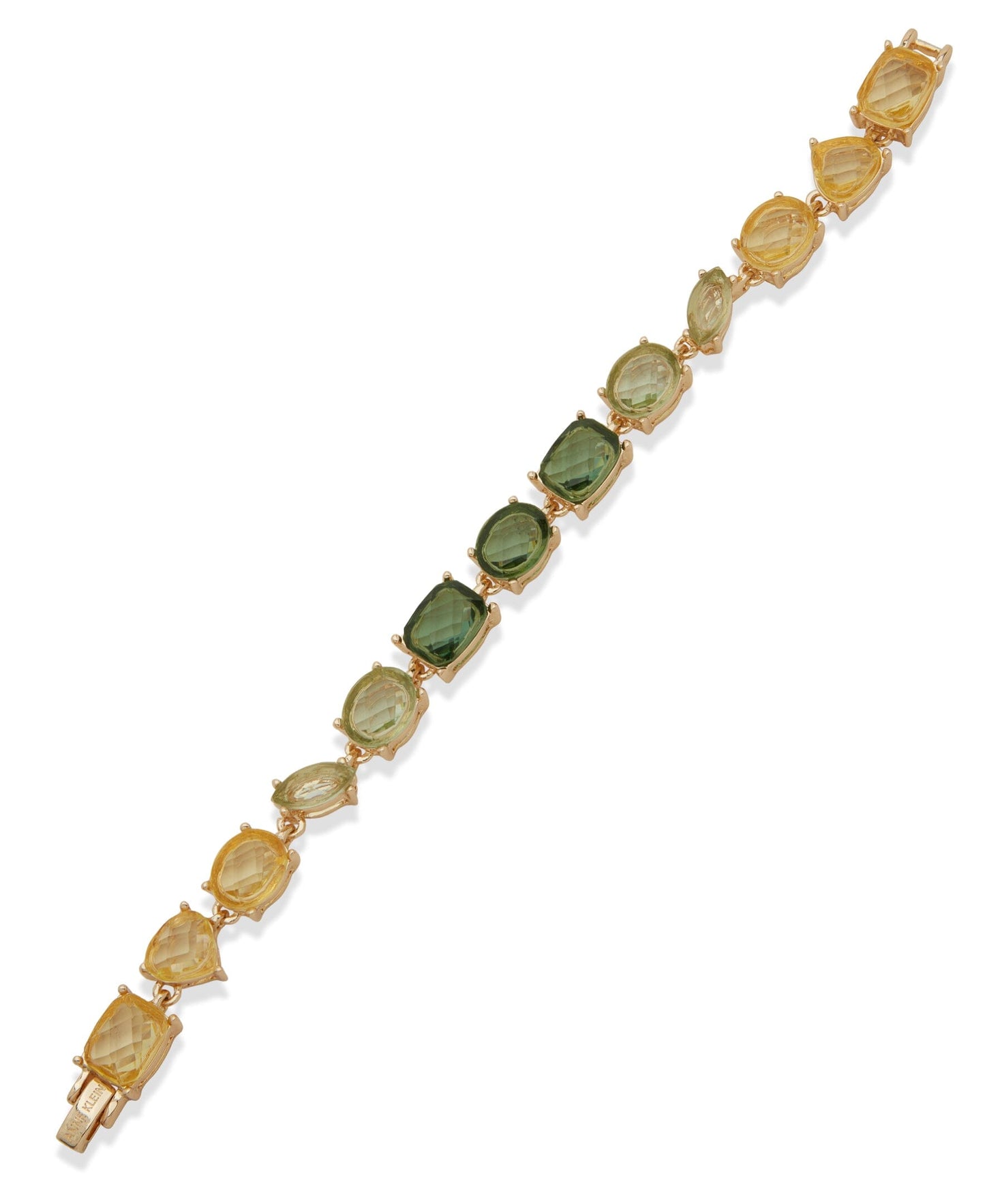 Anne Klein Stationed Stone Foldover Bracelet