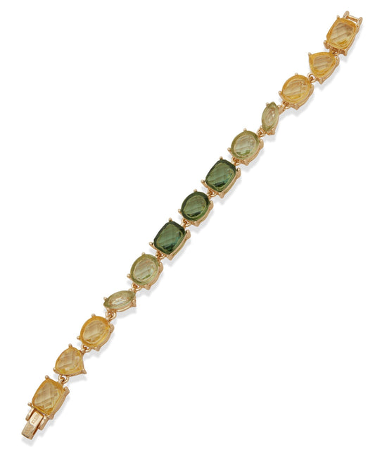Anne Klein Stationed Stone Foldover Bracelet
