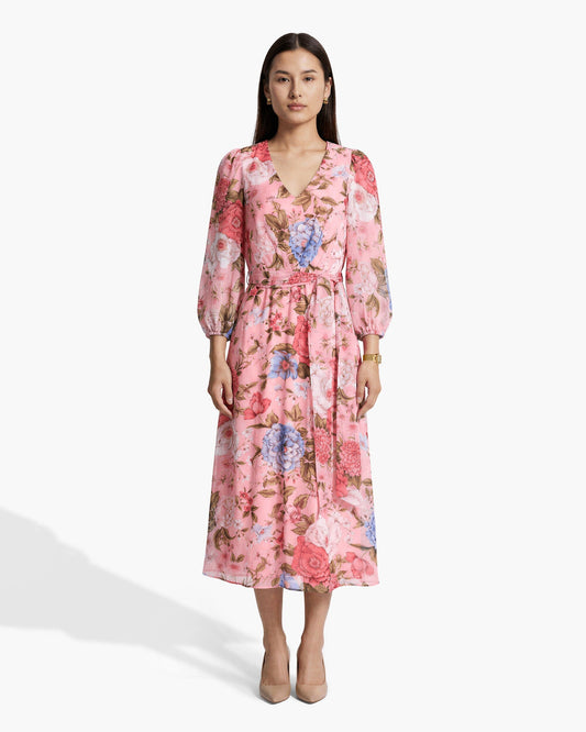 Anne Klein Three-Quarter Sleeve Midi Dress